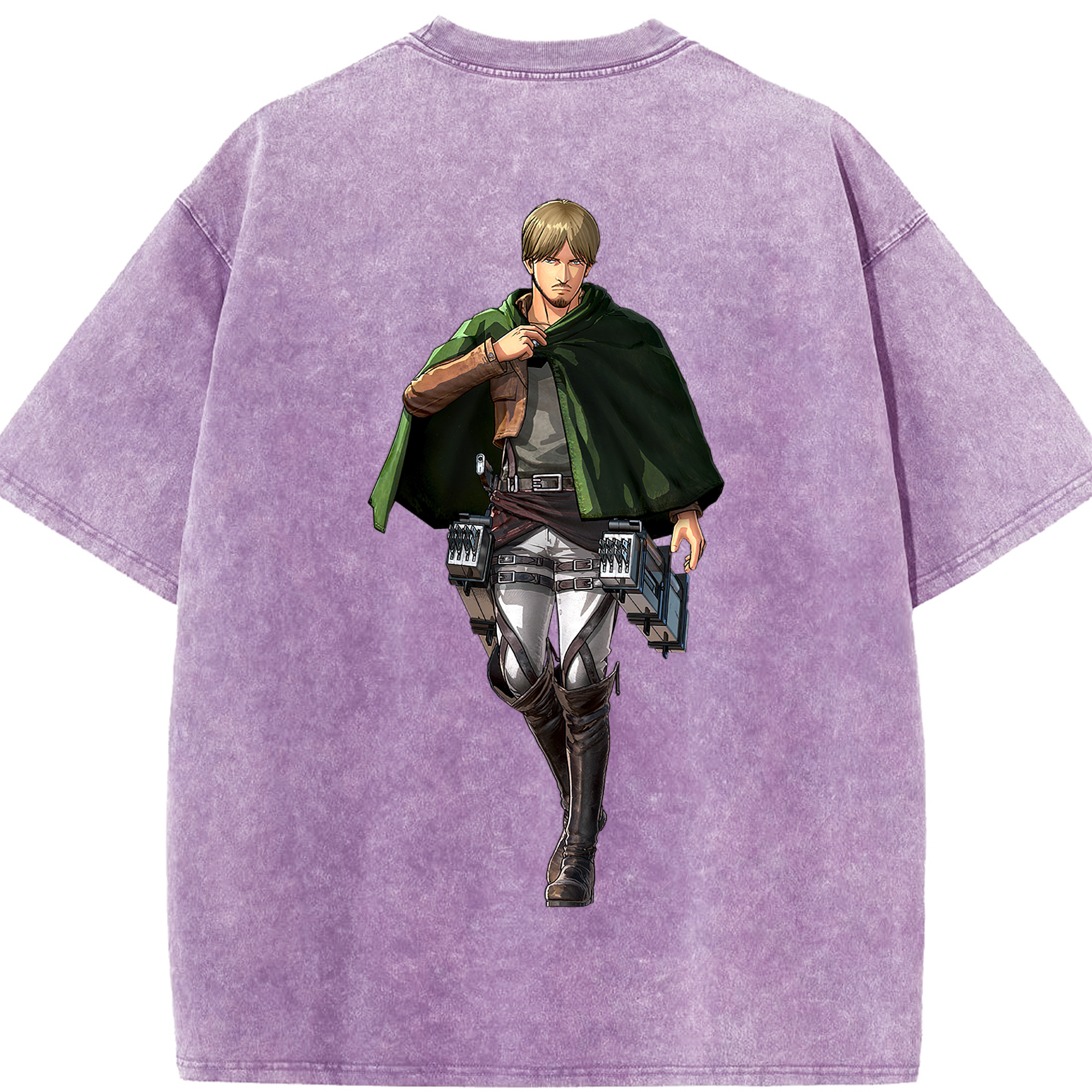 （画像用） 進撃の巨人 ミケ·ザカリアス Attack on Titan Mike Zakarius 綿100% ヴィンテージ風 半袖Tシャツ（背面プリント）