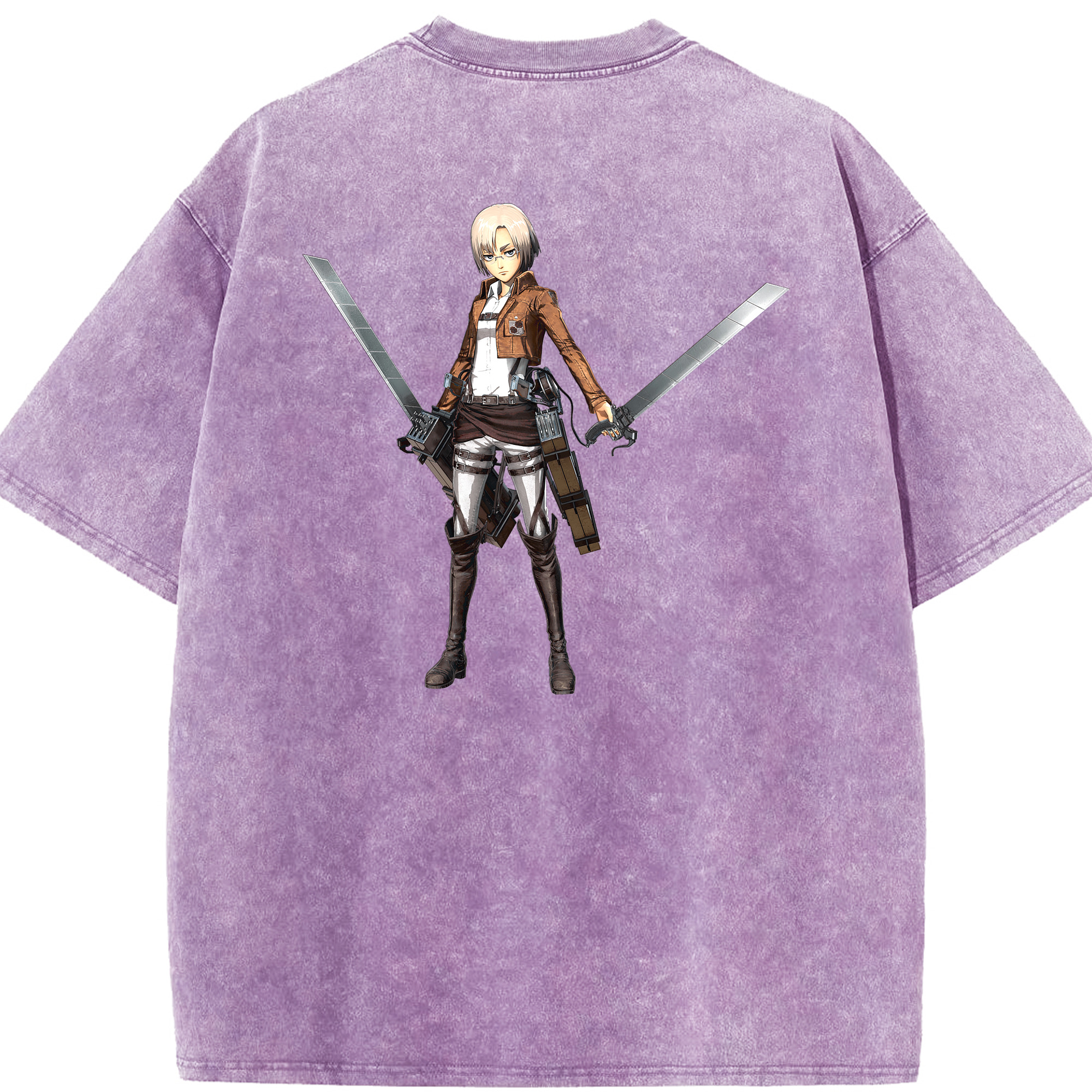 （画像用）  綿100% ヴィンテージ風 半袖Tシャツ（背面プリント）