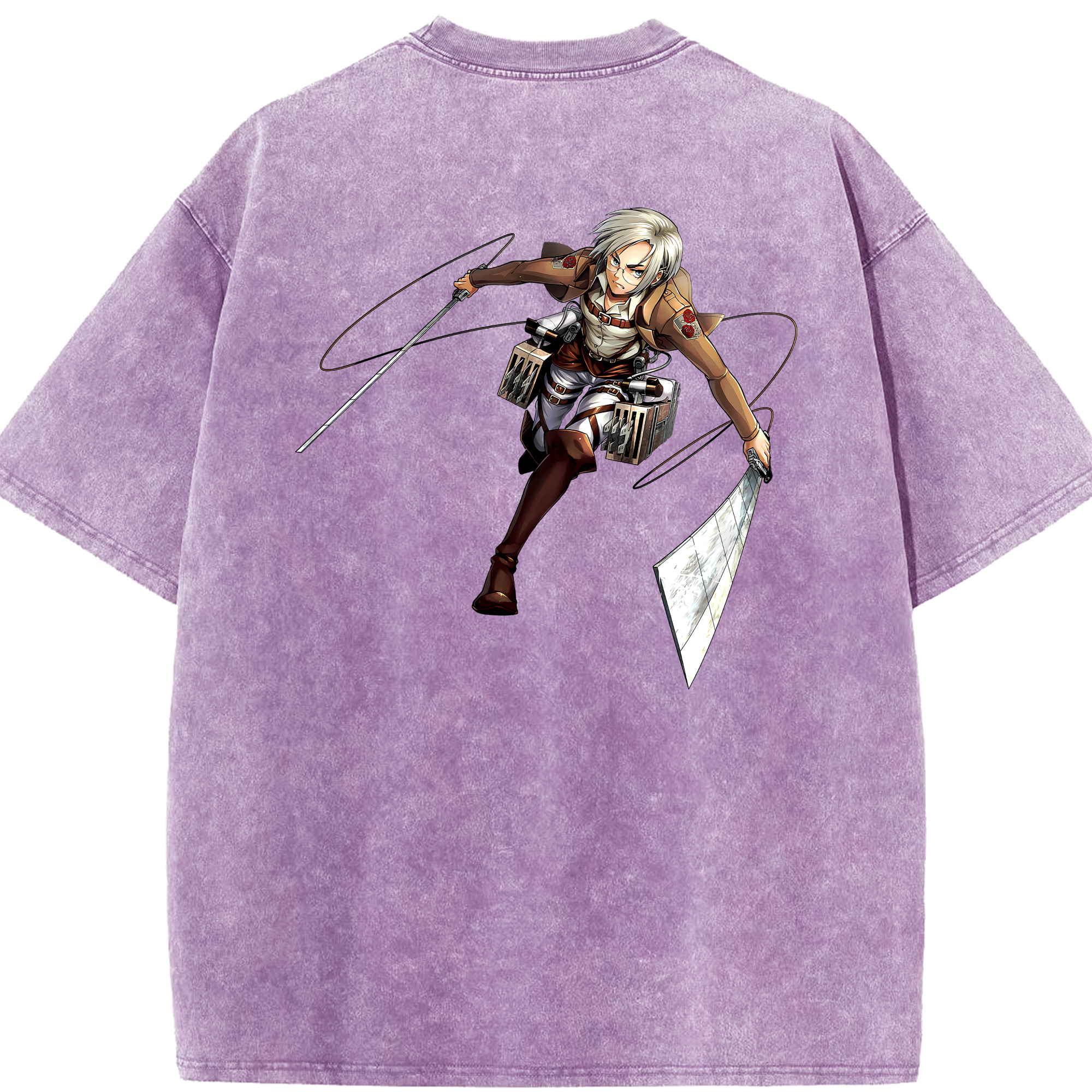 （画像用）  綿100% ヴィンテージ風 半袖Tシャツ（背面プリント）