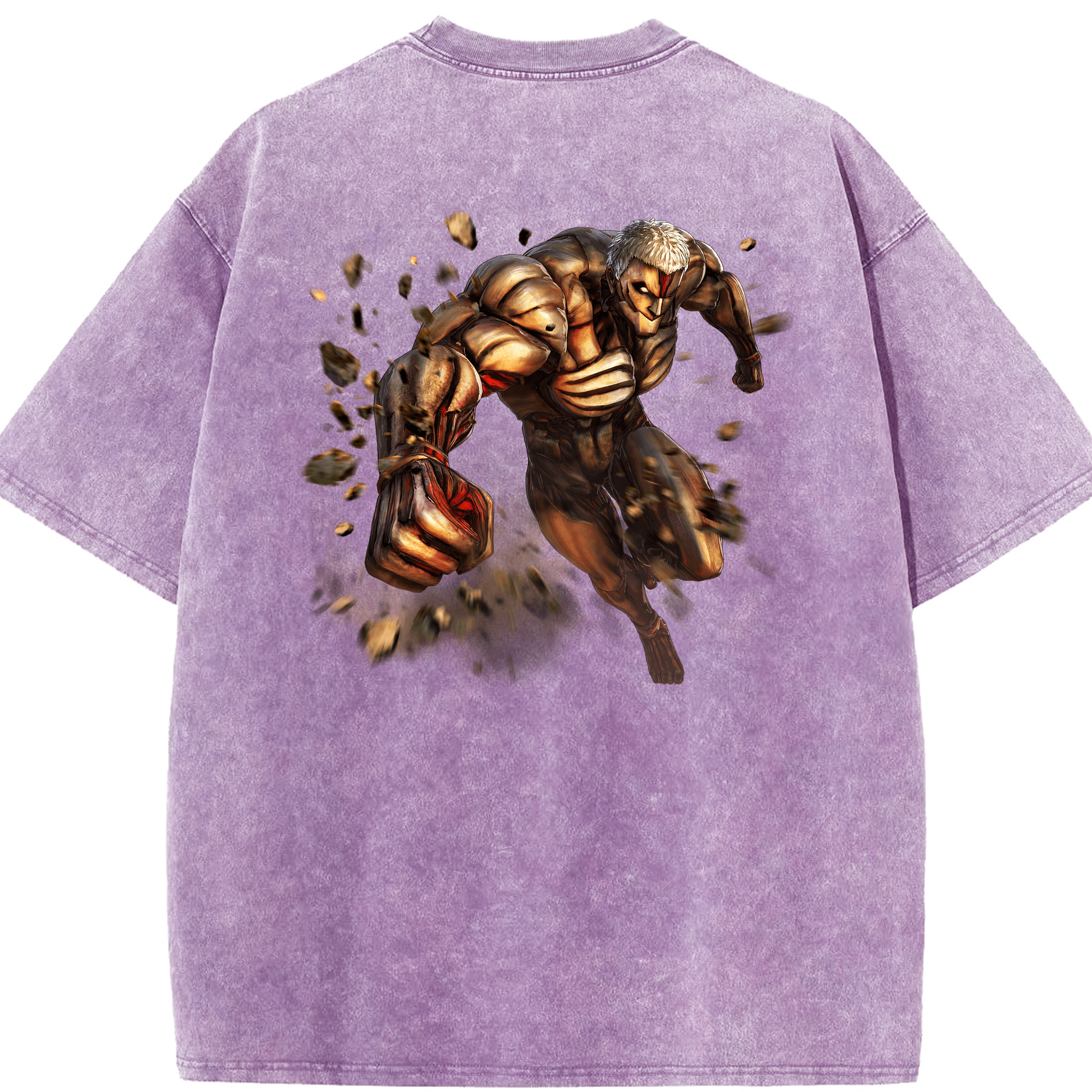 （画像用） 進撃の巨人 Attack on Titan 綿100% ヴィンテージ風 半袖Tシャツ（背面プリント）