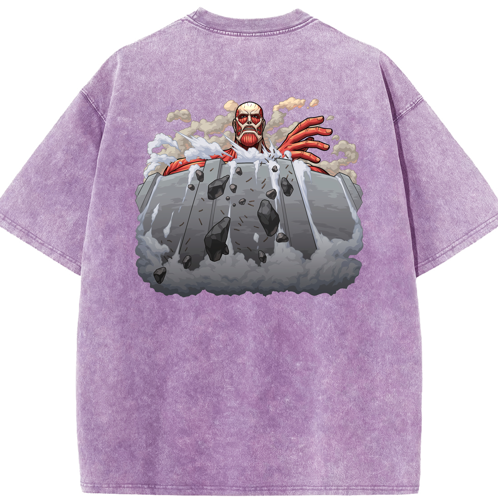 （画像用） 進撃の巨人 Attack on Titan 綿100% ヴィンテージ風 半袖Tシャツ（背面プリント）