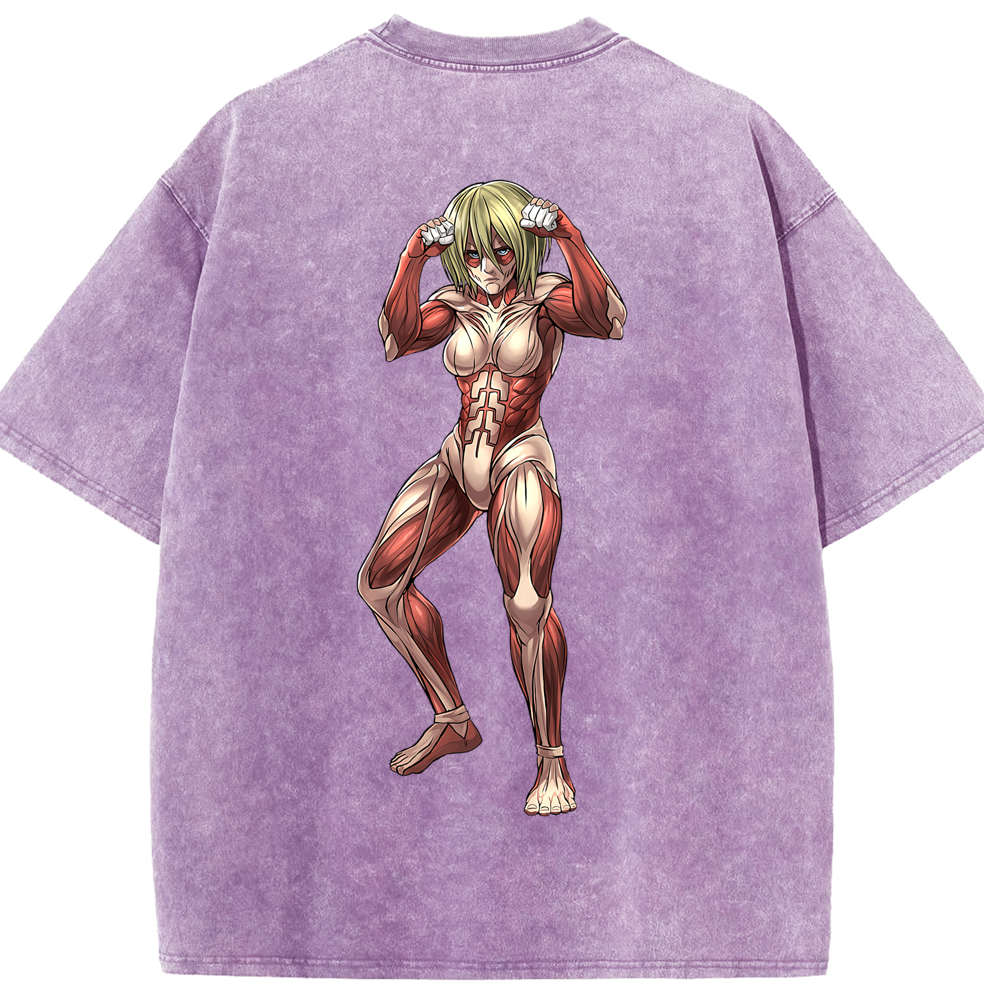 （画像用） 進撃の巨人 Attack on Titan 綿100% ヴィンテージ風 半袖Tシャツ（背面プリント）