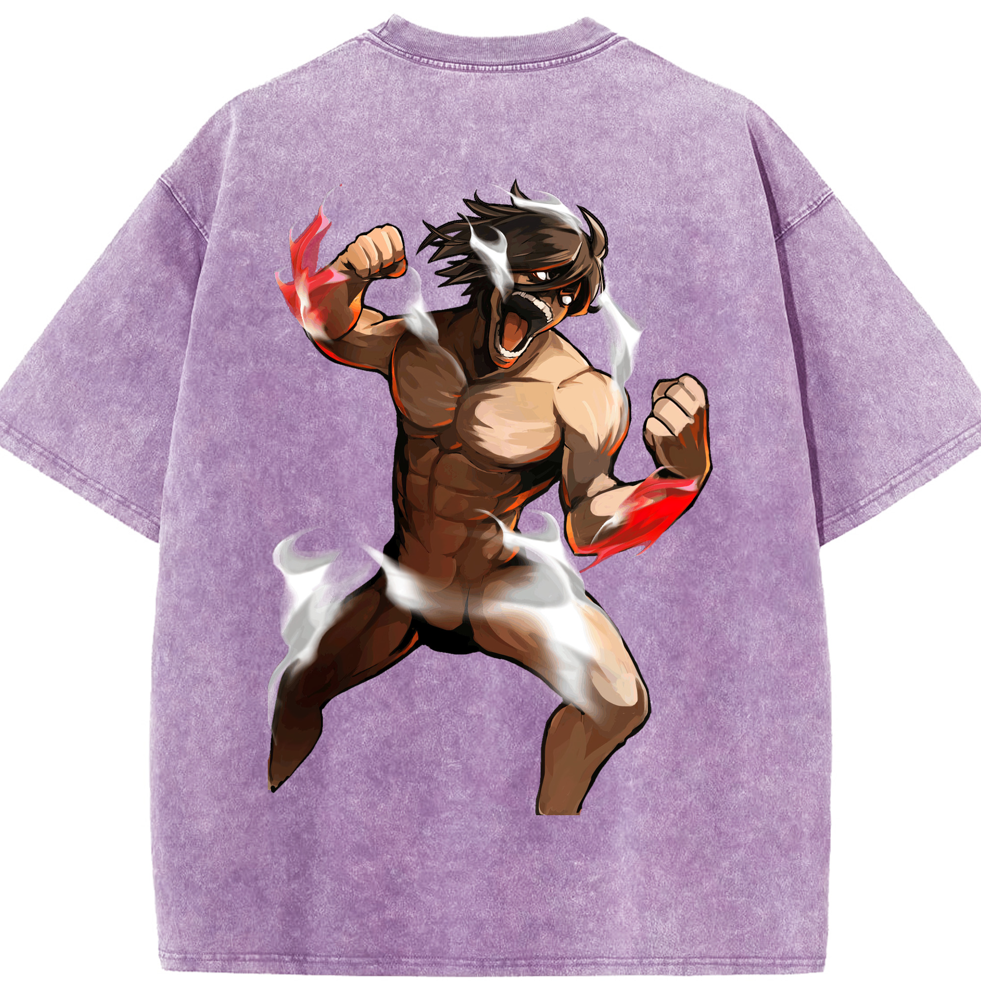 （画像用） 進撃の巨人 Attack on Titan 綿100% ヴィンテージ風 半袖Tシャツ（背面プリント）