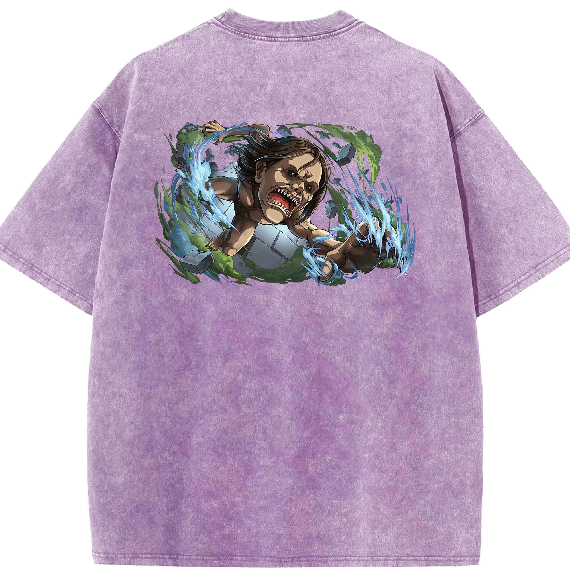 （画像用） 進撃の巨人 Attack on Titan 綿100% ヴィンテージ風 半袖Tシャツ（背面プリント）