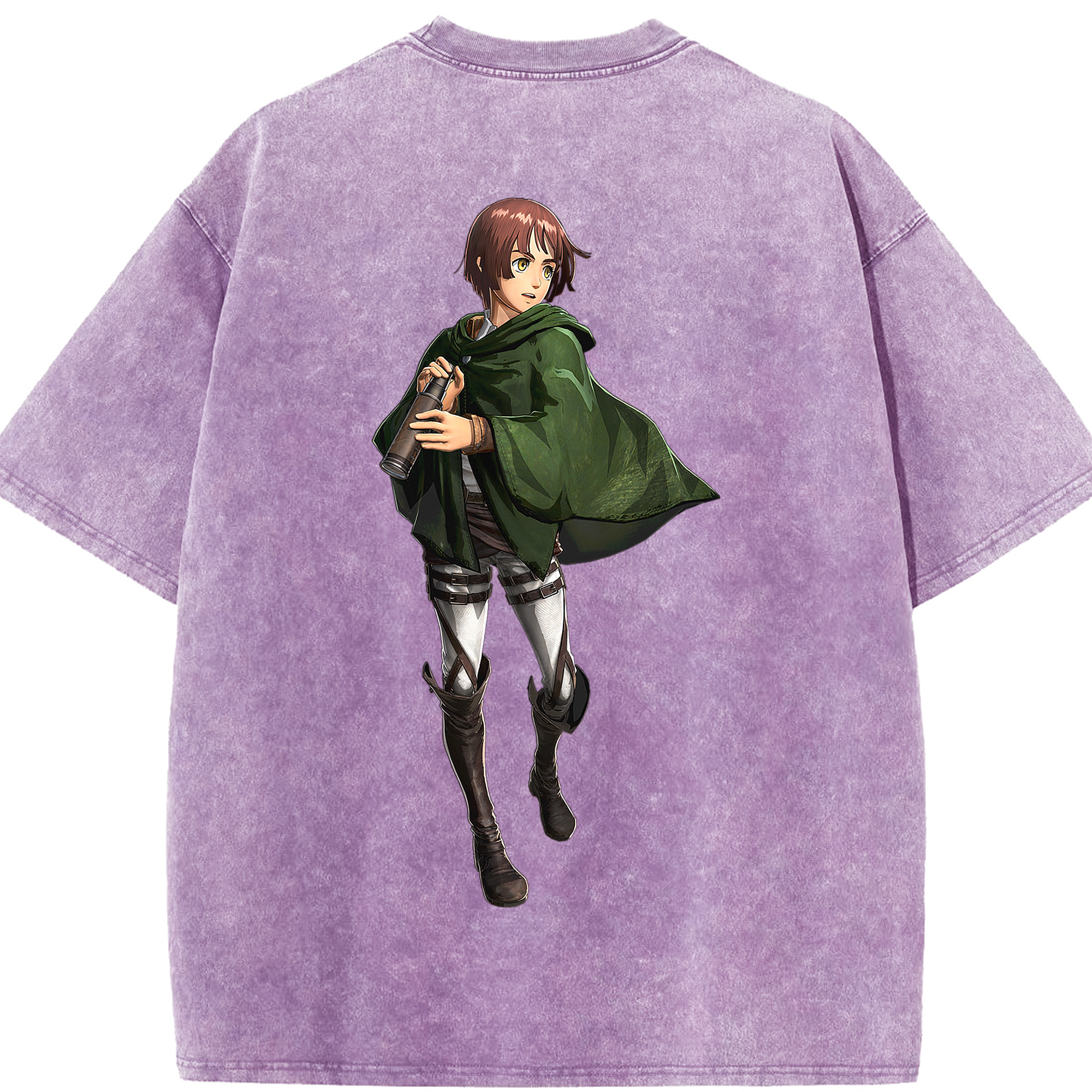 （画像用） 進撃の巨人 Attack on Titan 綿100% ヴィンテージ風 半袖Tシャツ（背面プリント）