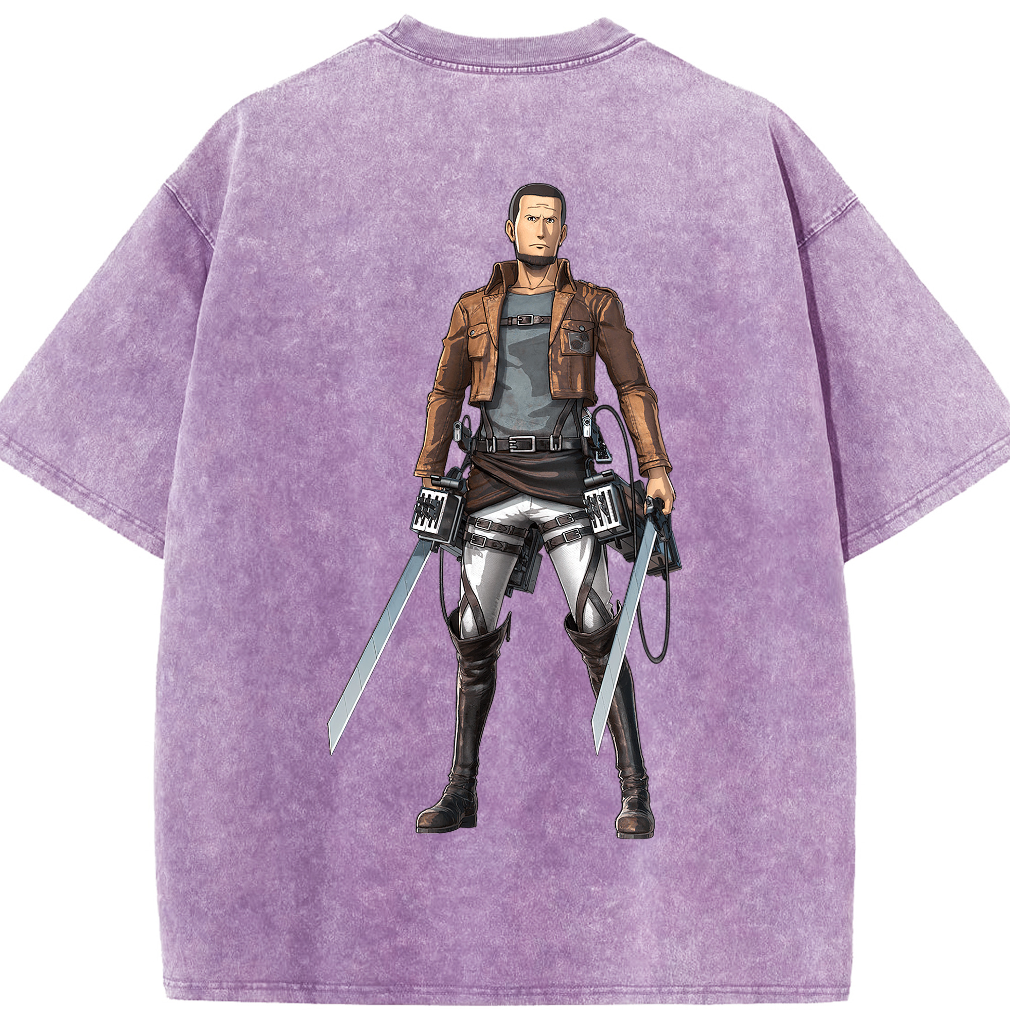 （画像用） 進撃の巨人 Attack on Titan 綿100% ヴィンテージ風 半袖Tシャツ（背面プリント）