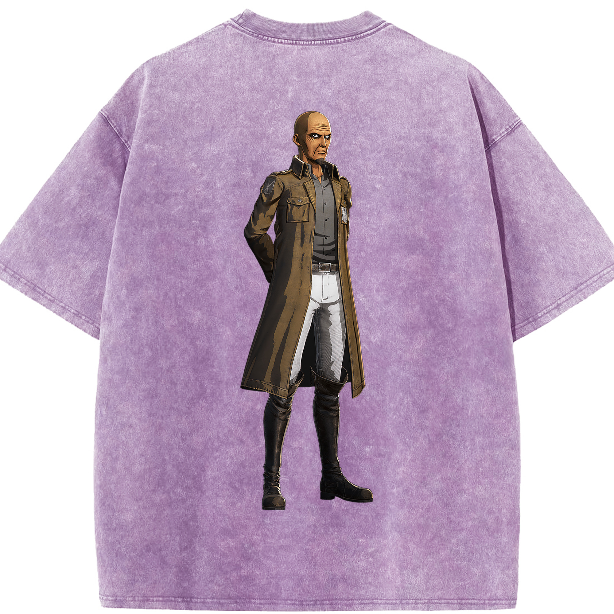 （画像用） 進撃の巨人 Attack on Titan 綿100% ヴィンテージ風 半袖Tシャツ（背面プリント）