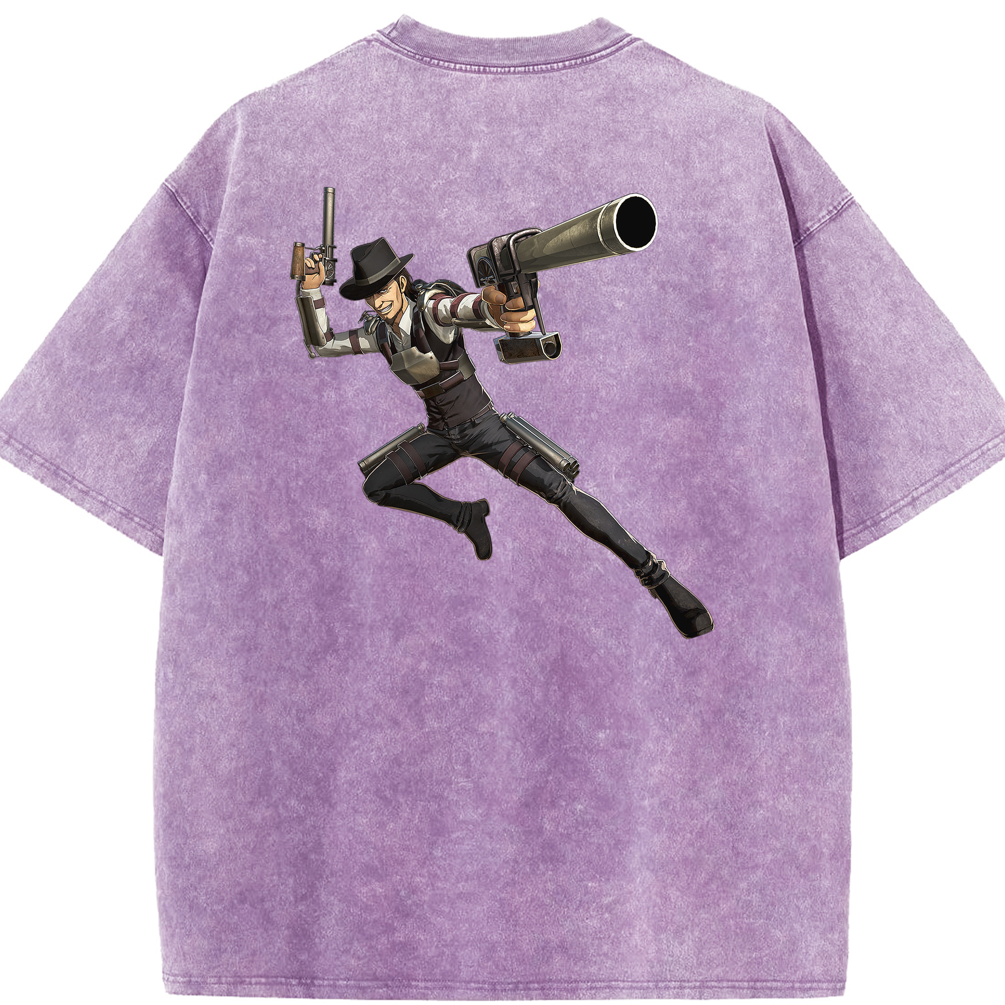 （画像用） 進撃の巨人 Attack on Titan 綿100% ヴィンテージ風 半袖Tシャツ（背面プリント）