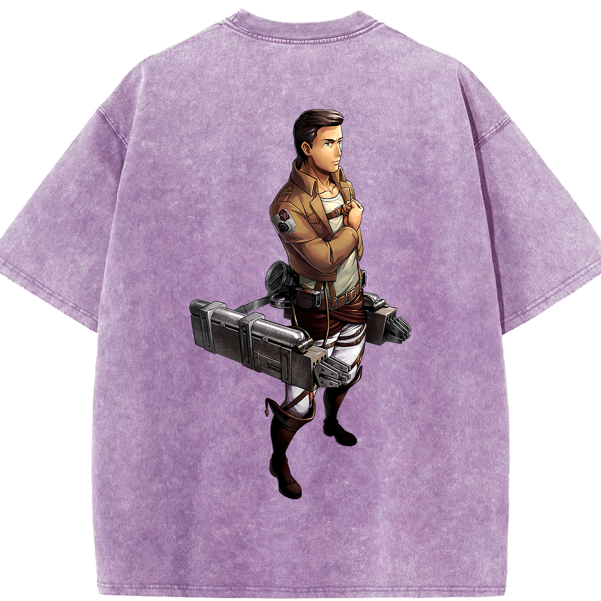 （画像用） 進撃の巨人 Attack on Titan 綿100% ヴィンテージ風 半袖Tシャツ（背面プリント）