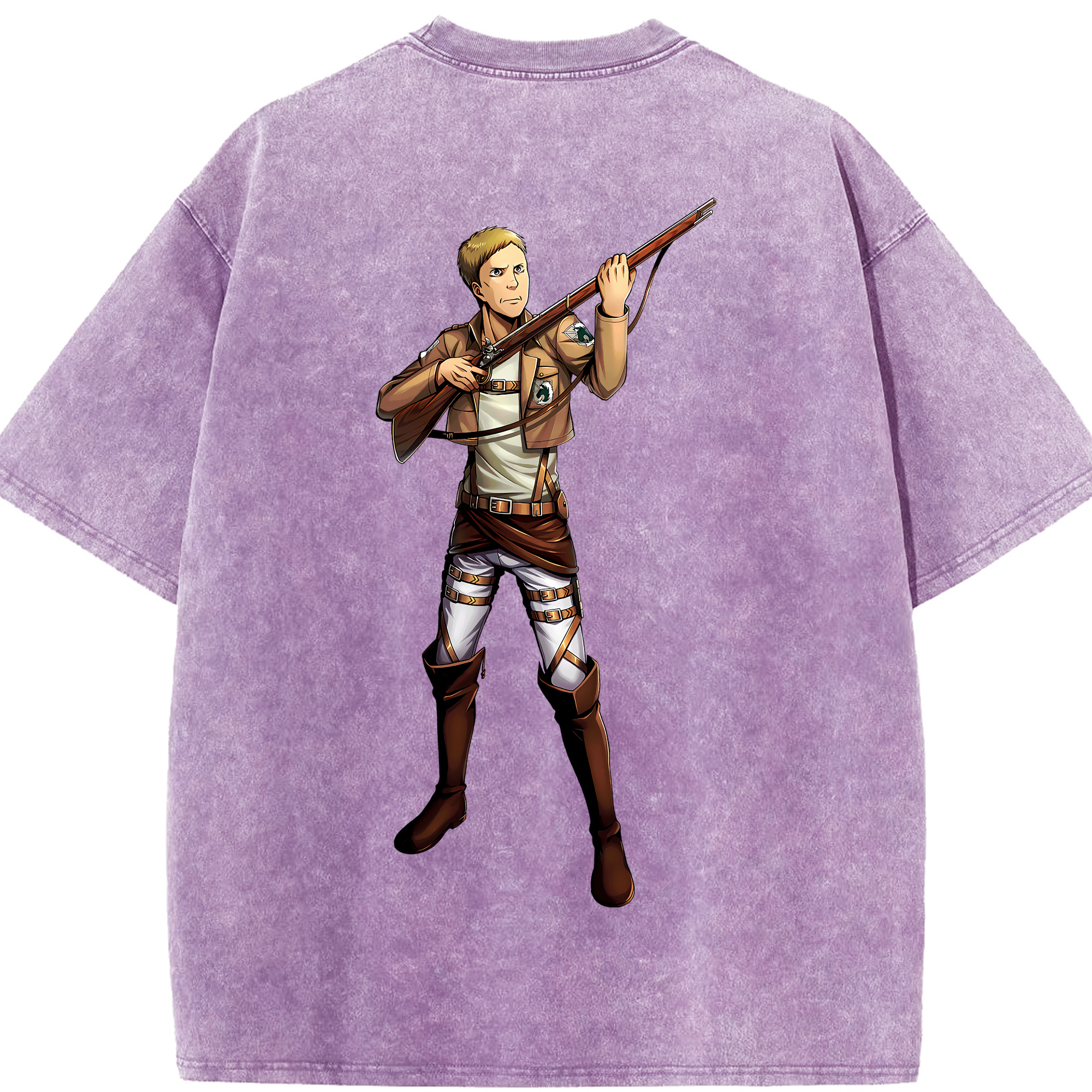 （画像用） 進撃の巨人 Attack on Titan 綿100% ヴィンテージ風 半袖Tシャツ（背面プリント）