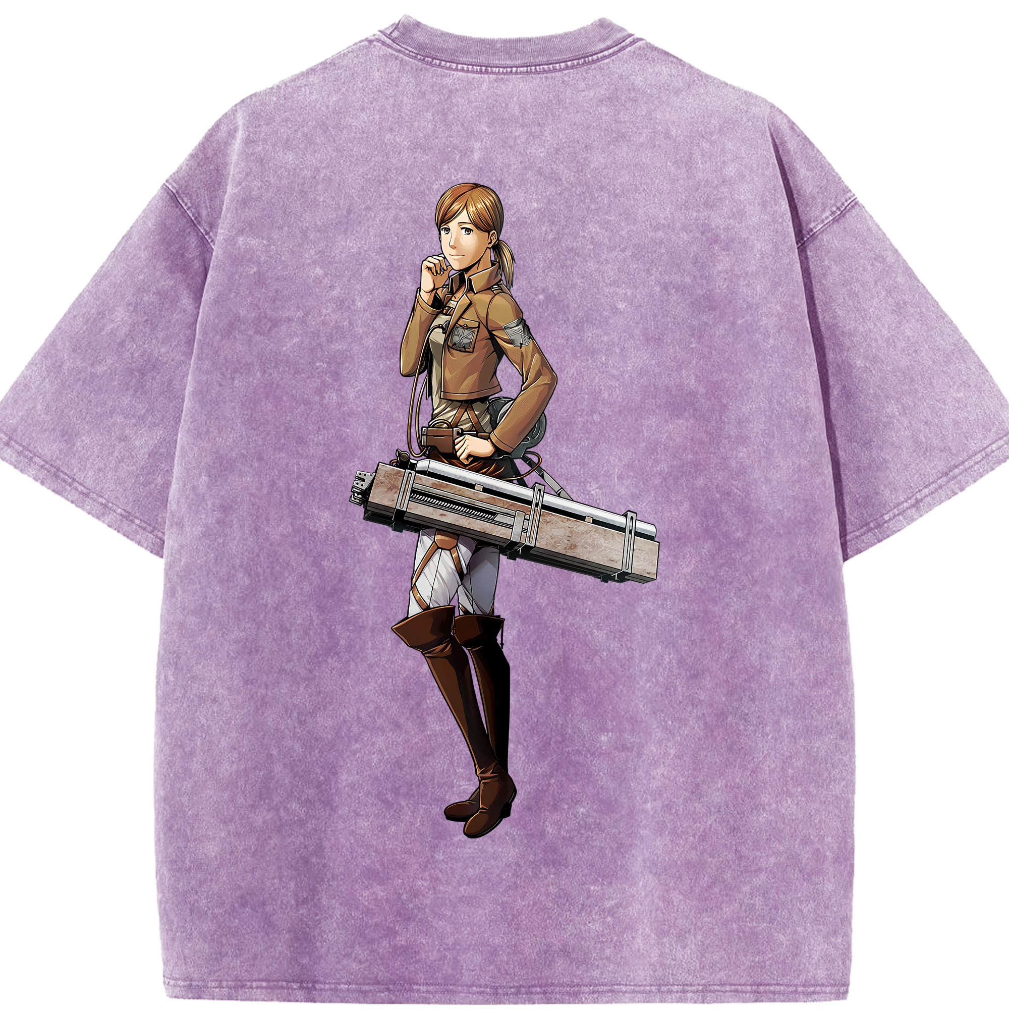 （画像用） 進撃の巨人 Attack on Titan 綿100% ヴィンテージ風 半袖Tシャツ（背面プリント）