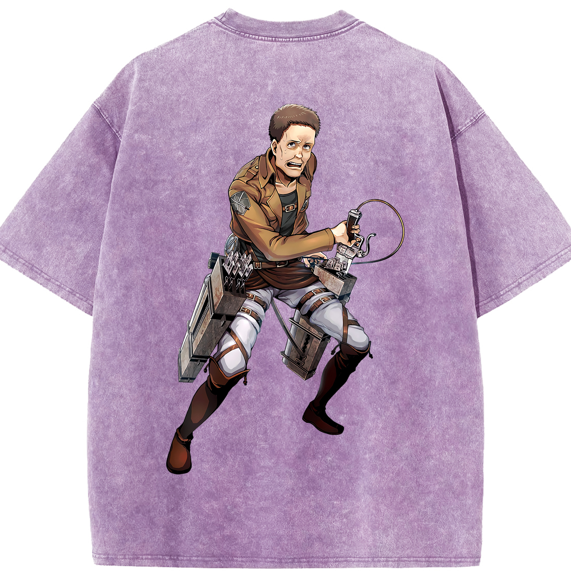 （画像用） 進撃の巨人 Attack on Titan 綿100% ヴィンテージ風 半袖Tシャツ（背面プリント）