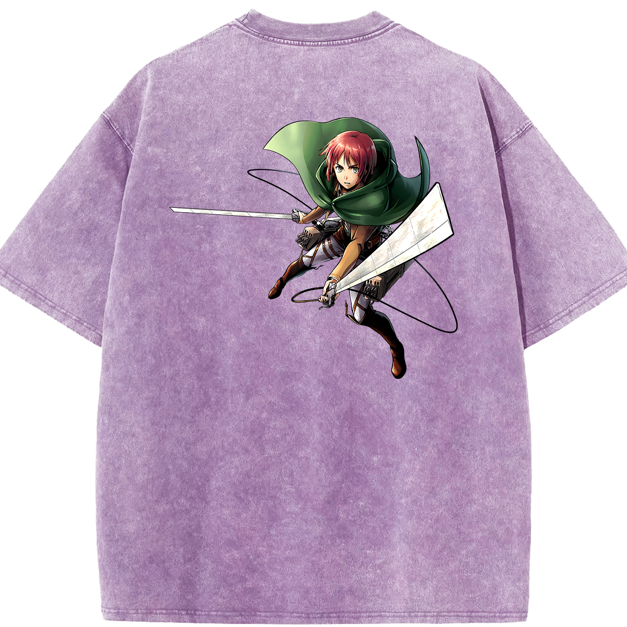（画像用） 進撃の巨人 Attack on Titan 綿100% ヴィンテージ風 半袖Tシャツ（背面プリント）