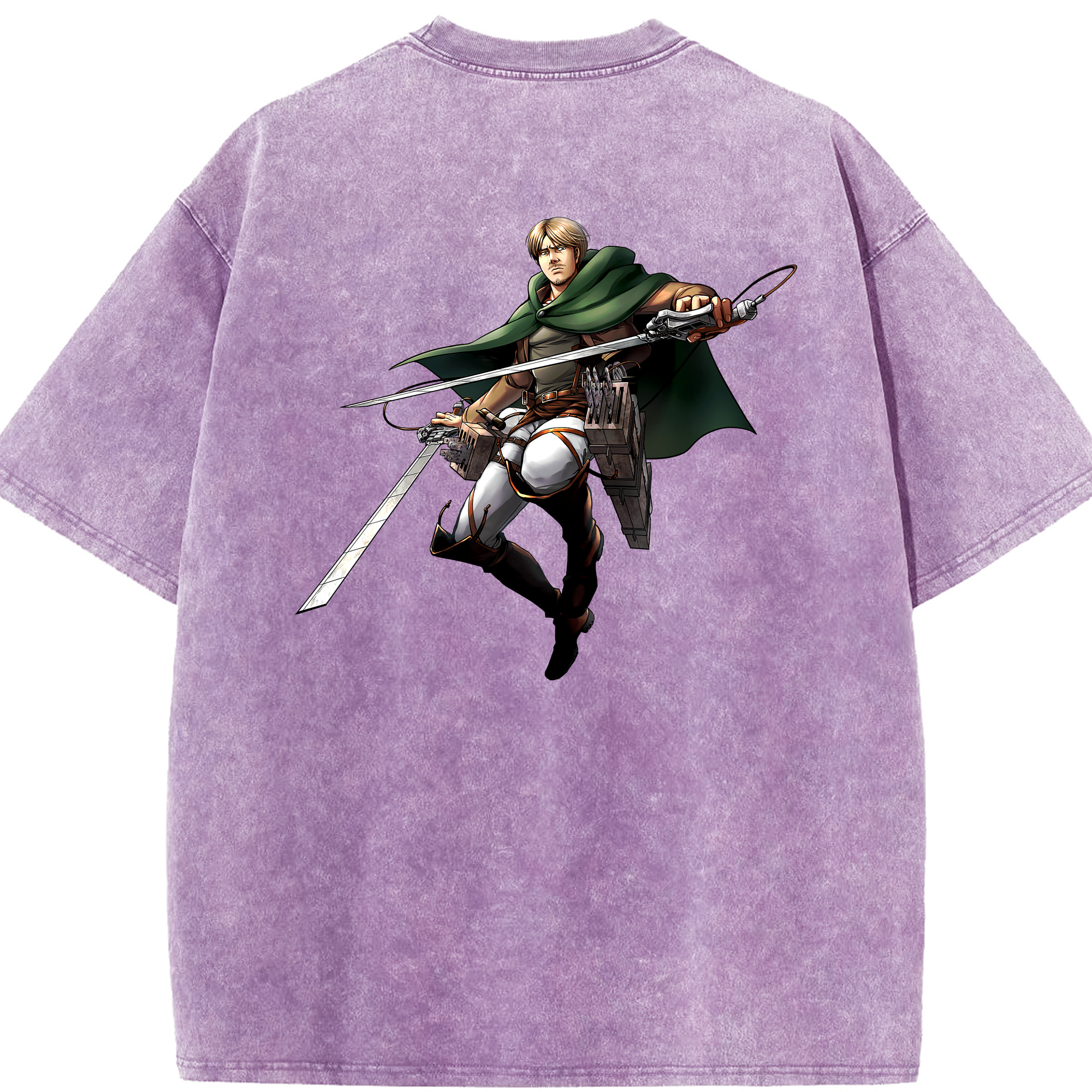 （画像用） 進撃の巨人 Attack on Titan 綿100% ヴィンテージ風 半袖Tシャツ（背面プリント）