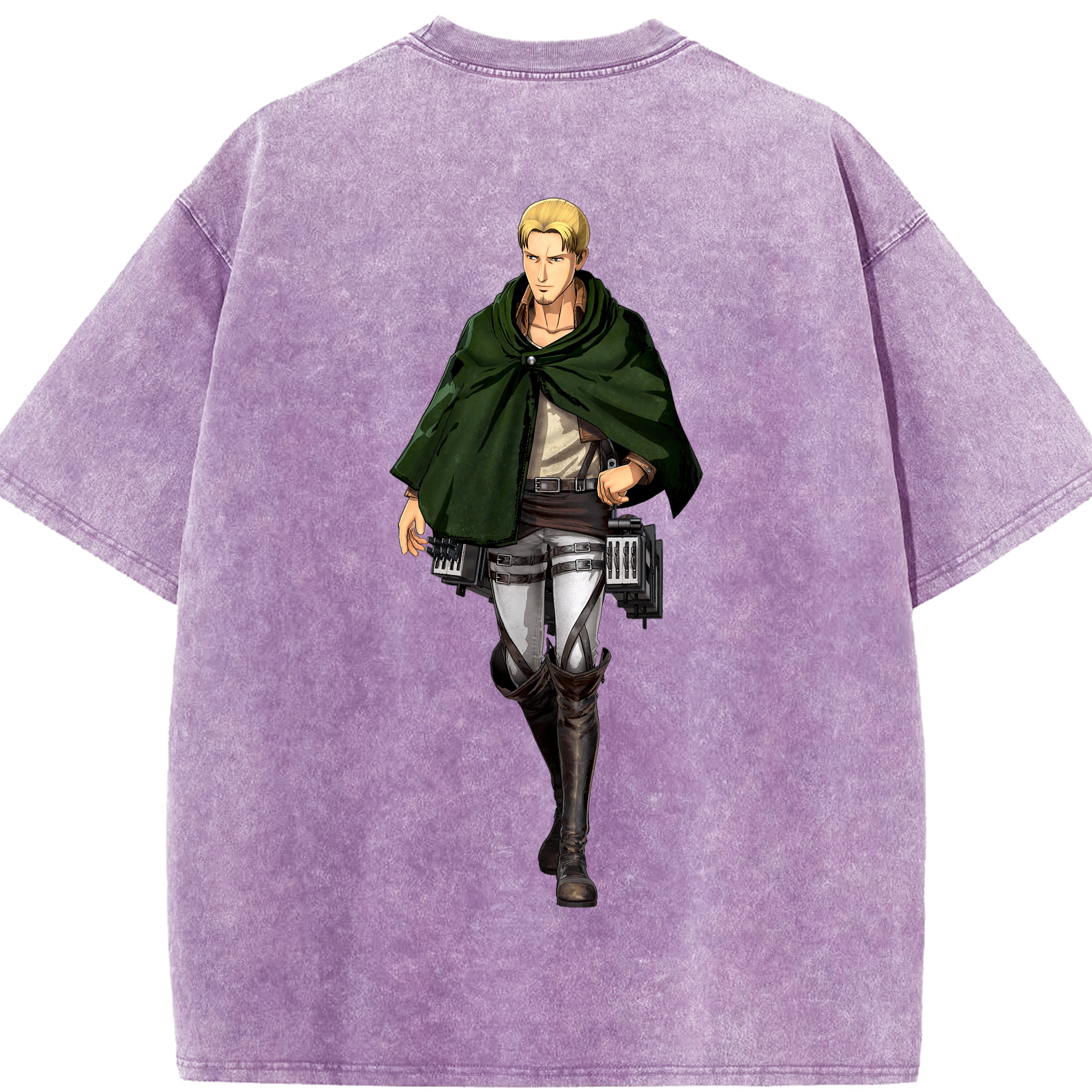 （画像用） 進撃の巨人 Attack on Titan 綿100% ヴィンテージ風 半袖Tシャツ（背面プリント）