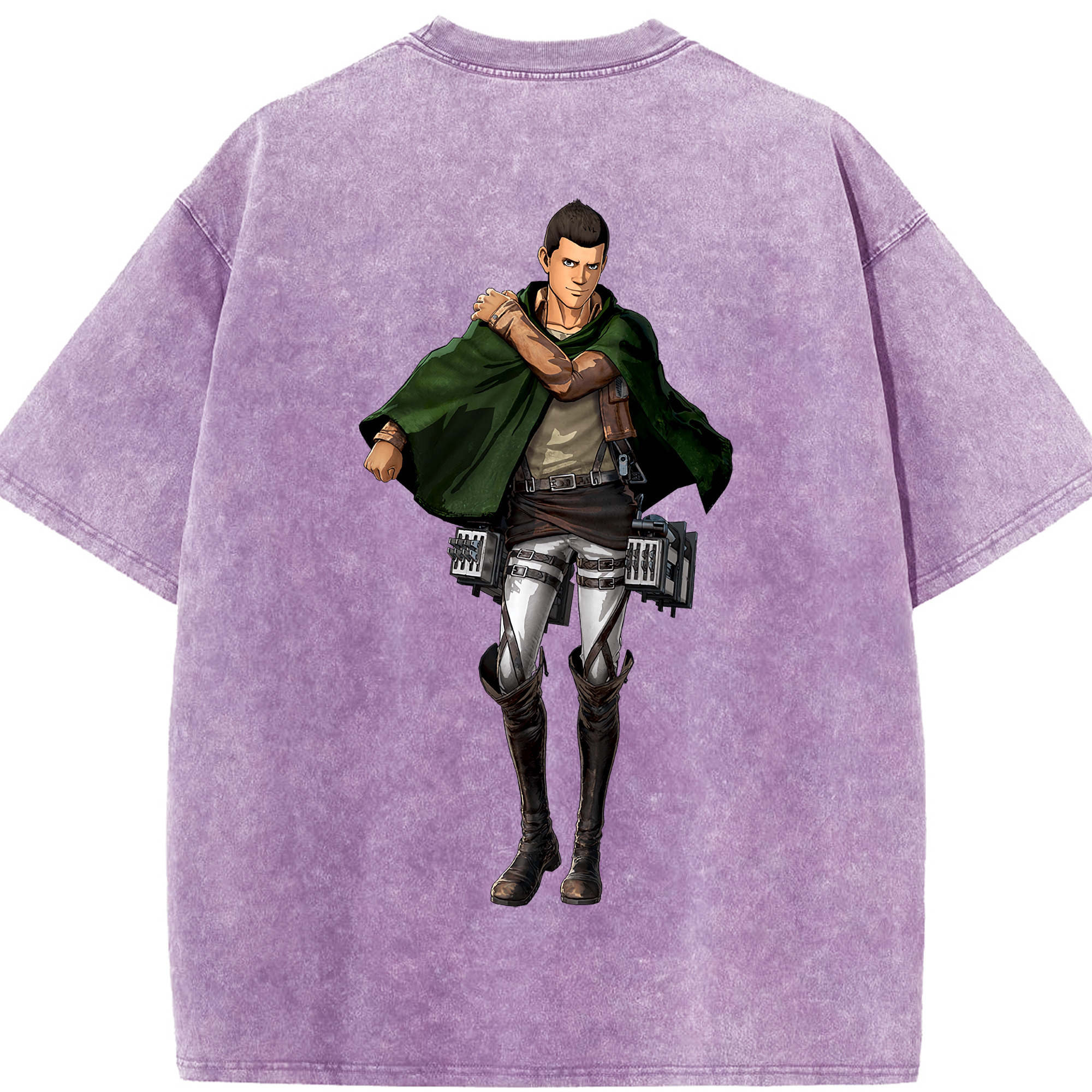 （画像用） 進撃の巨人 Attack on Titan 綿100% ヴィンテージ風 半袖Tシャツ（背面プリント）