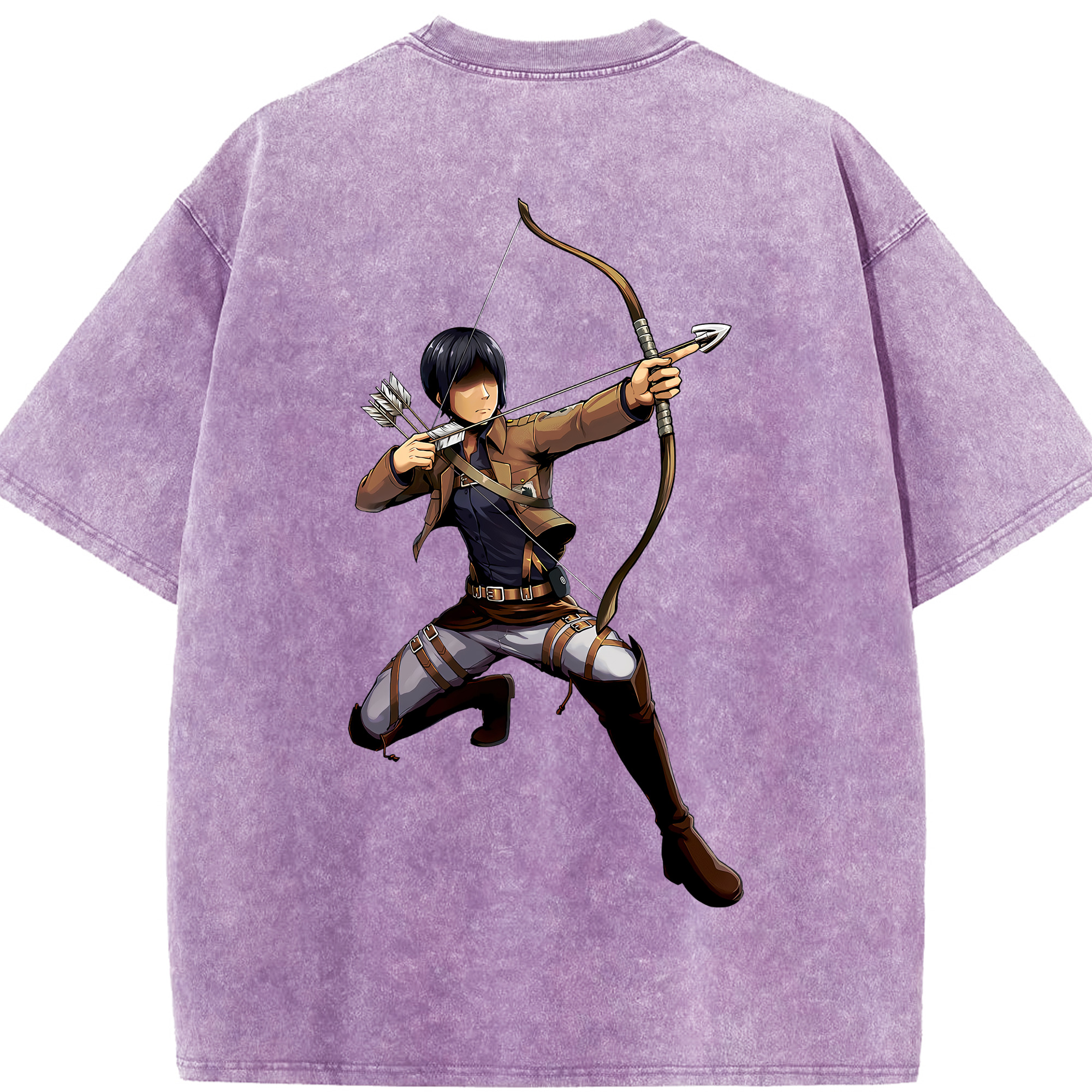 （画像用） 進撃の巨人 Attack on Titan 綿100% ヴィンテージ風 半袖Tシャツ（背面プリント）