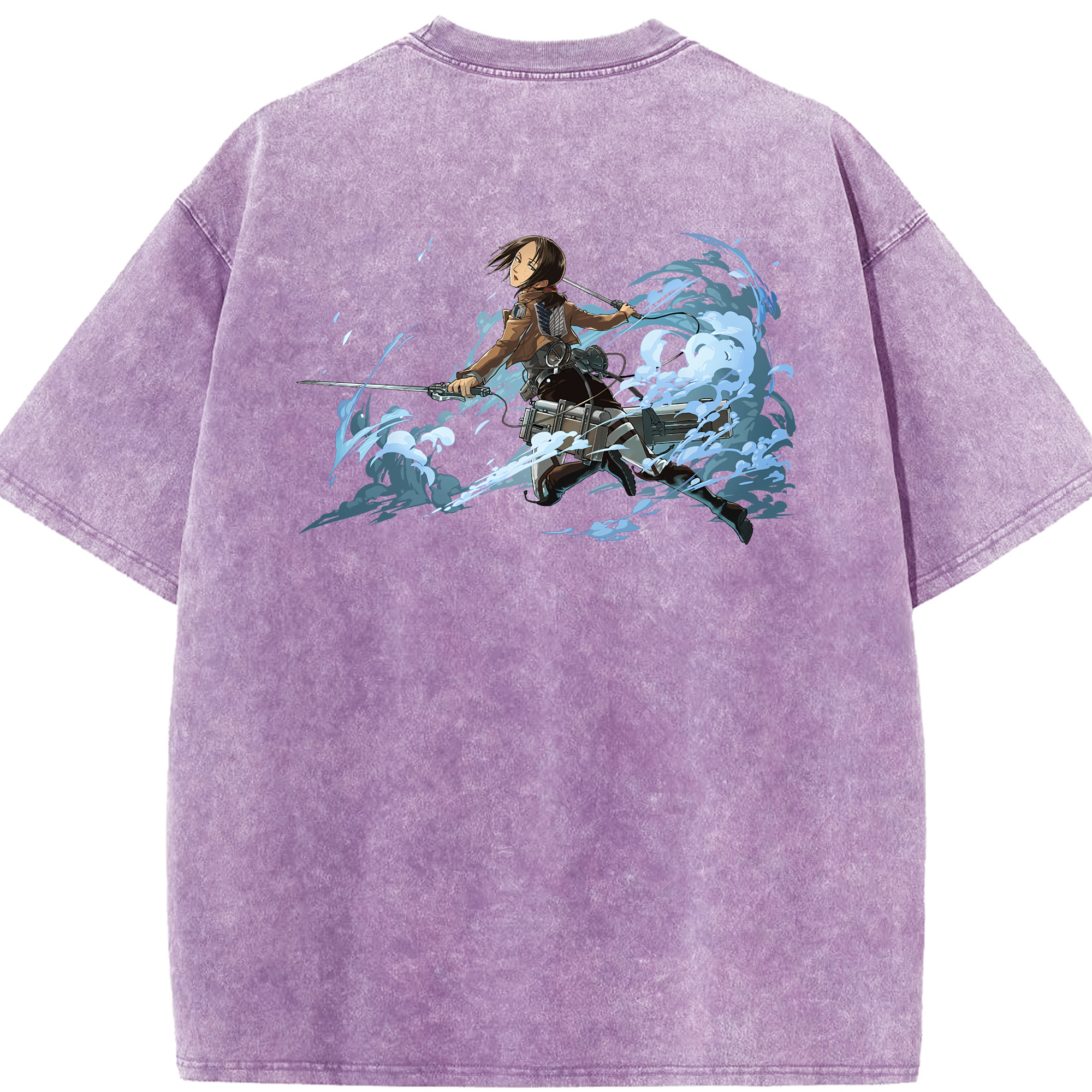 （画像用） 進撃の巨人 Attack on Titan 綿100% ヴィンテージ風 半袖Tシャツ（背面プリント）