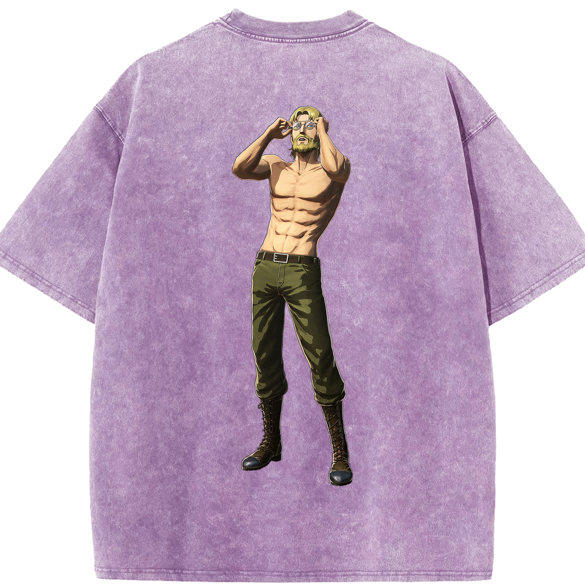 （画像用） 進撃の巨人 Attack on Titan 綿100% ヴィンテージ風 半袖Tシャツ（背面プリント）
