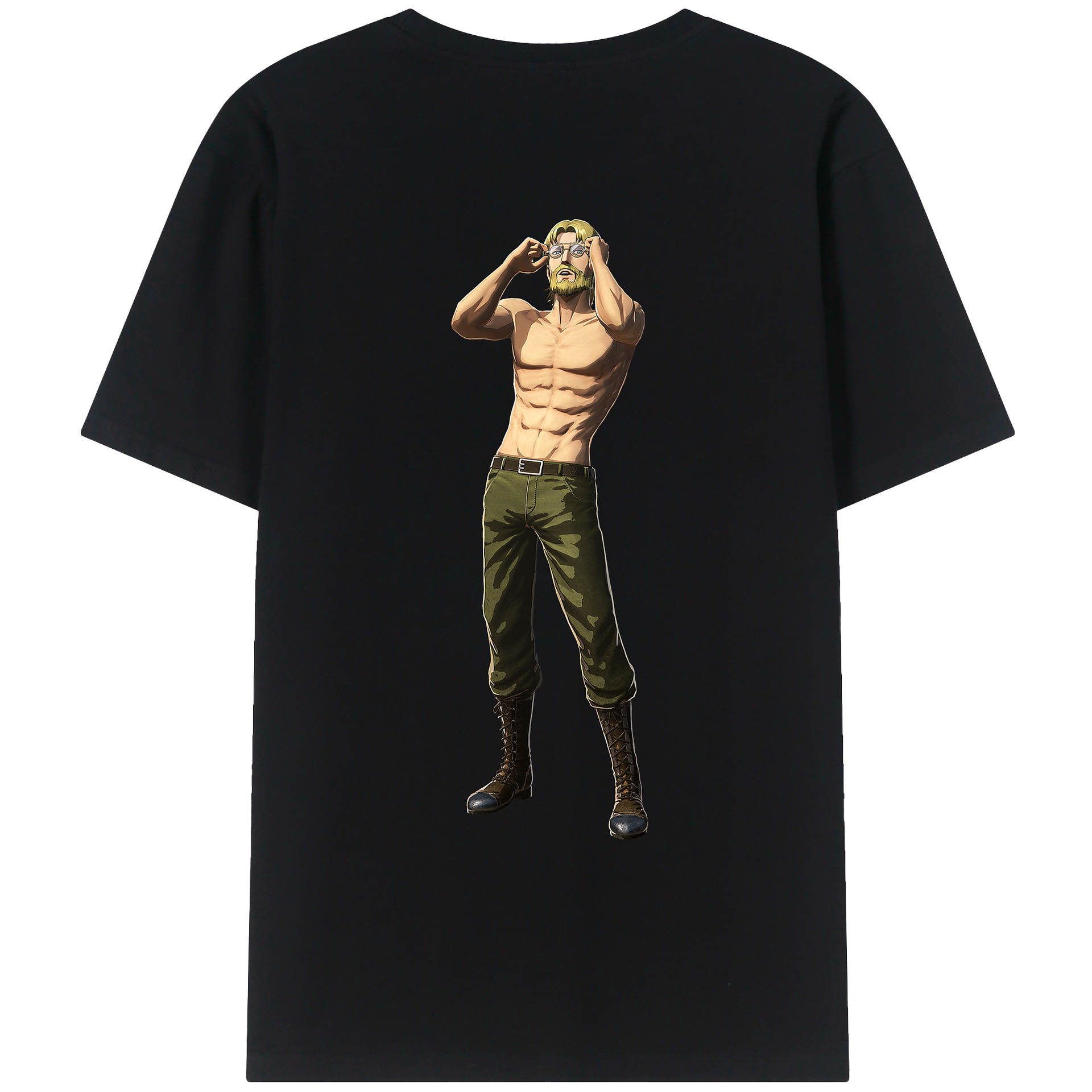 （画像用） 進撃の巨人 Attack on Titan 綿100％ メンズ半袖Tシャツ（バックプリント） 通気性