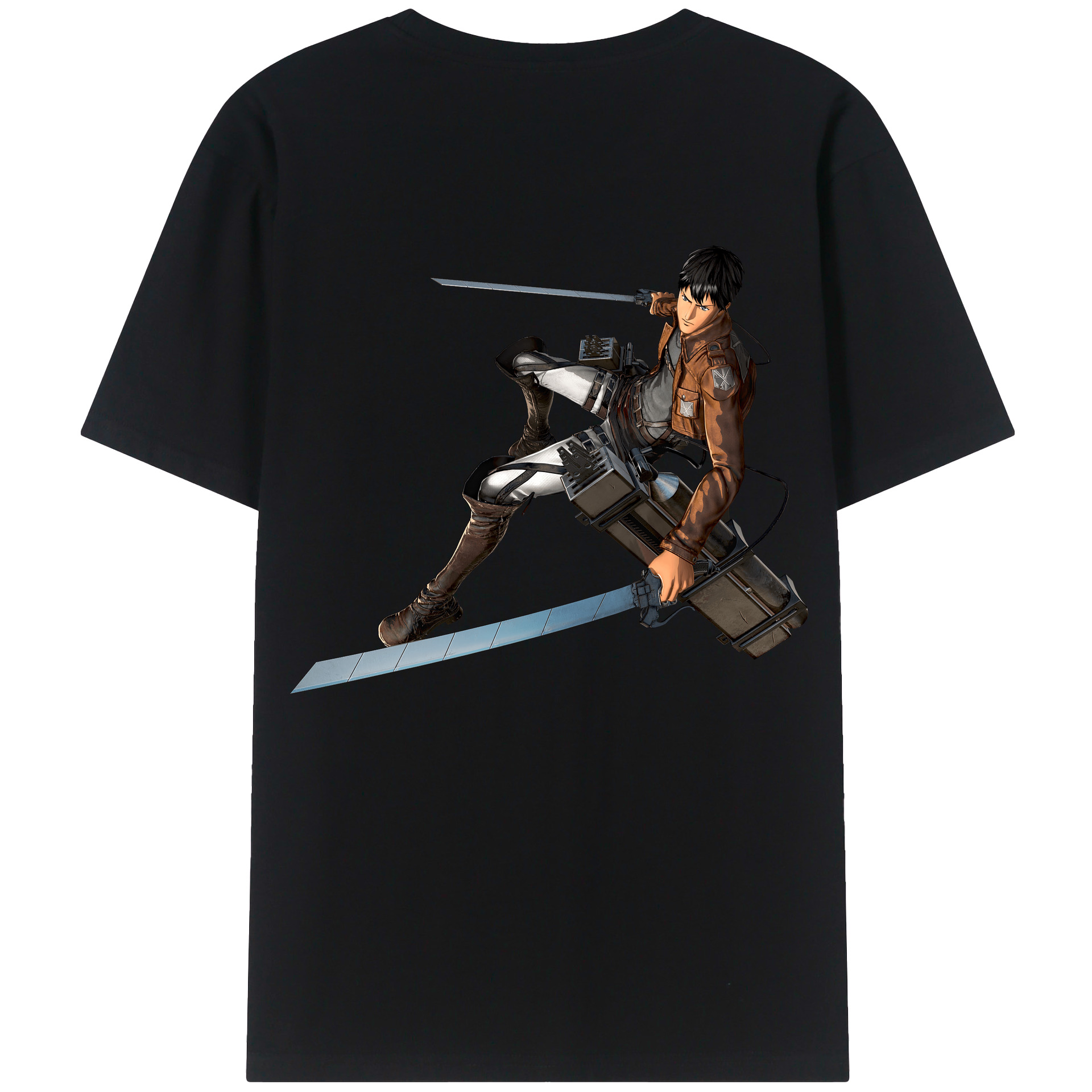 （画像用） 進撃の巨人 ベルトルト・フーバー Attack on Titan Bertholdt Hoover 綿100％ メンズ半袖Tシャツ（バックプリント） 通気性