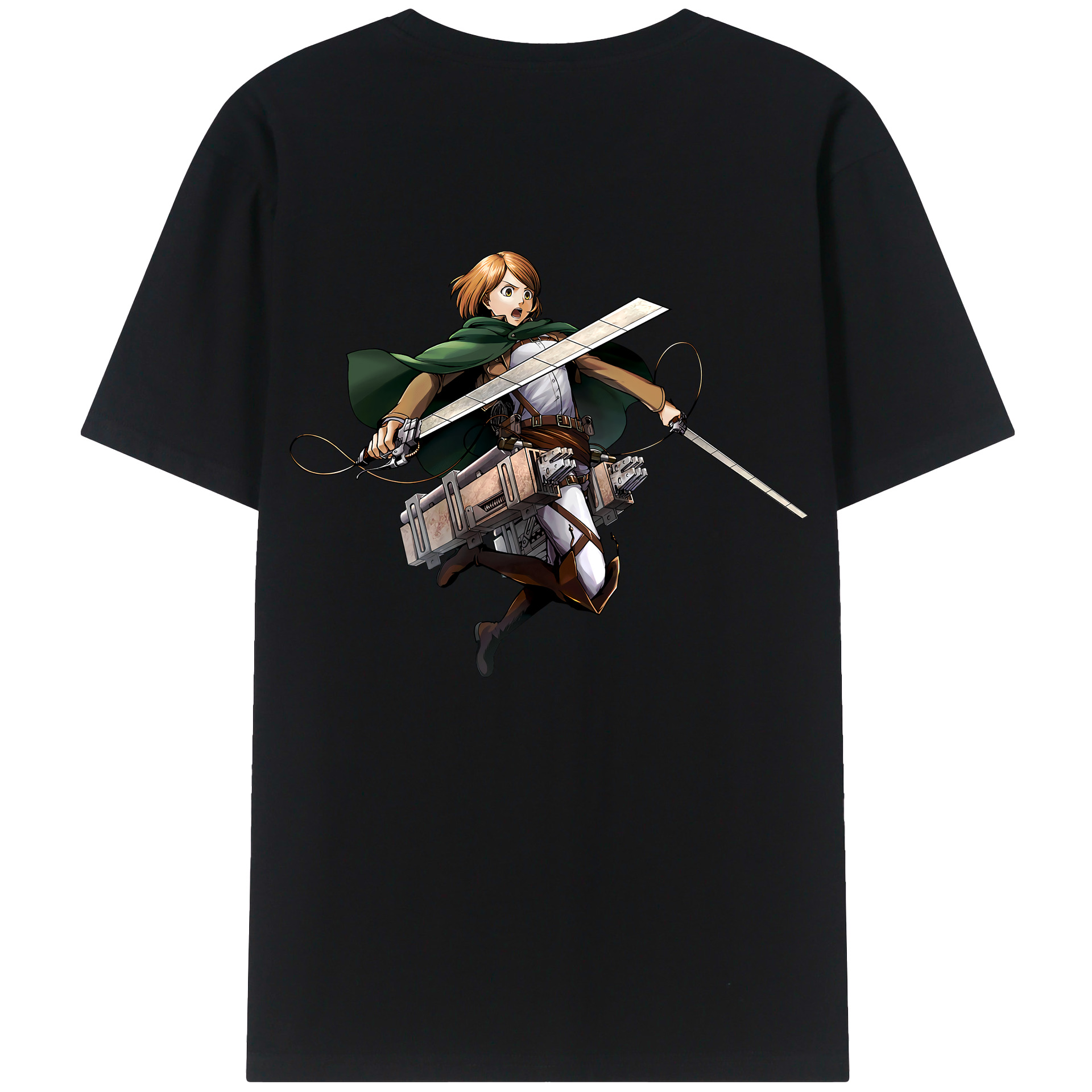 （画像用） 進撃の巨人 ペトラ·ラル Attack on Titan Petra Rall 綿100％ メンズ半袖Tシャツ（バックプリント） 通気性