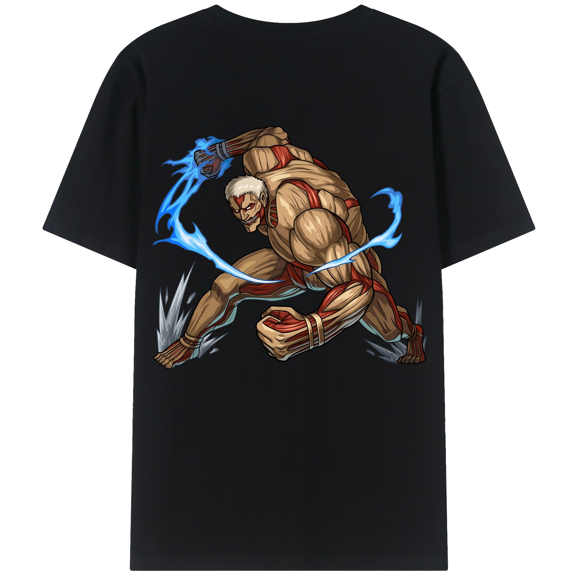 （画像用） 進撃の巨人 Attack on Titan 綿100％ メンズ半袖Tシャツ（バックプリント） 通気性