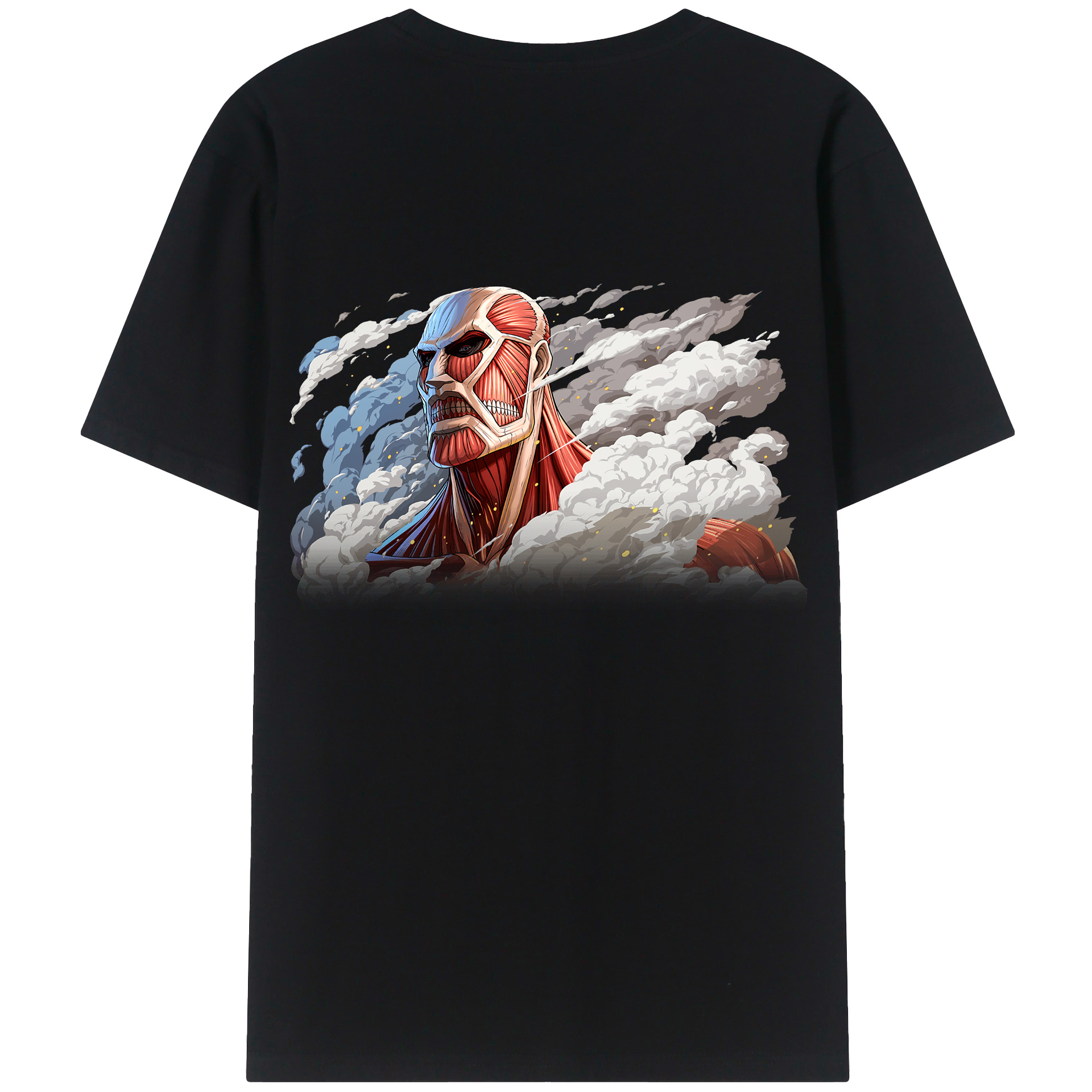 （画像用） 進撃の巨人 Attack on Titan 綿100％ メンズ半袖Tシャツ（バックプリント） 通気性
