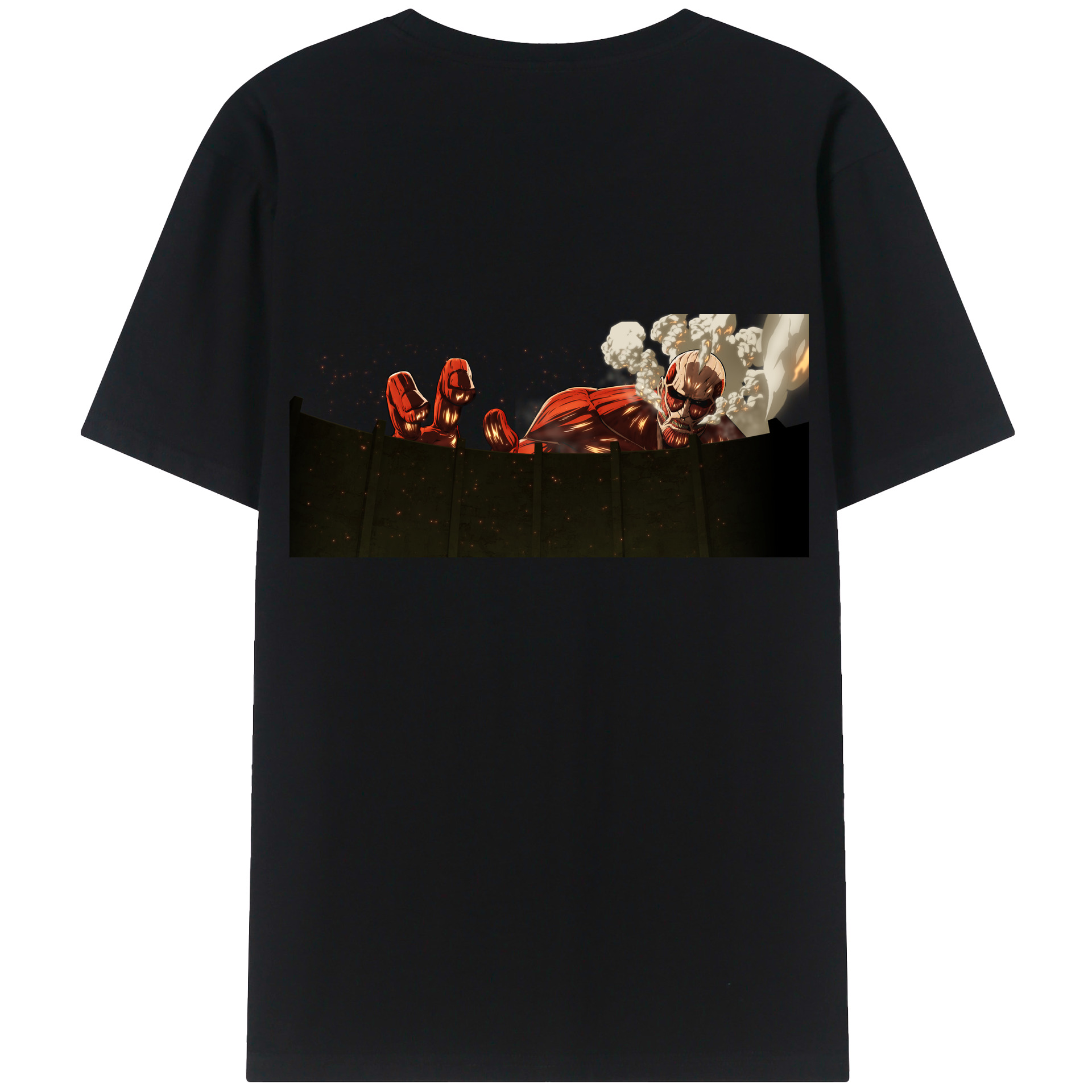 （画像用） 進撃の巨人 Attack on Titan 綿100％ メンズ半袖Tシャツ（バックプリント） 通気性