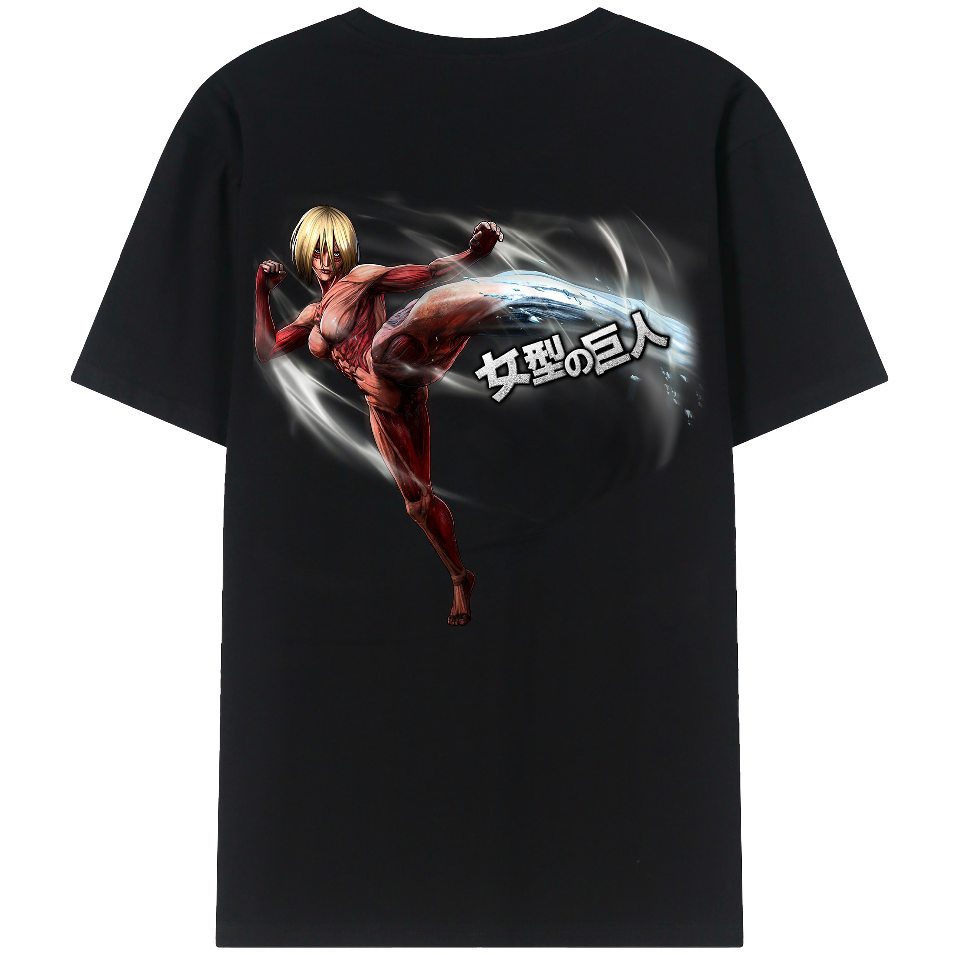（画像用） 進撃の巨人 Attack on Titan 綿100％ メンズ半袖Tシャツ（バックプリント） 通気性