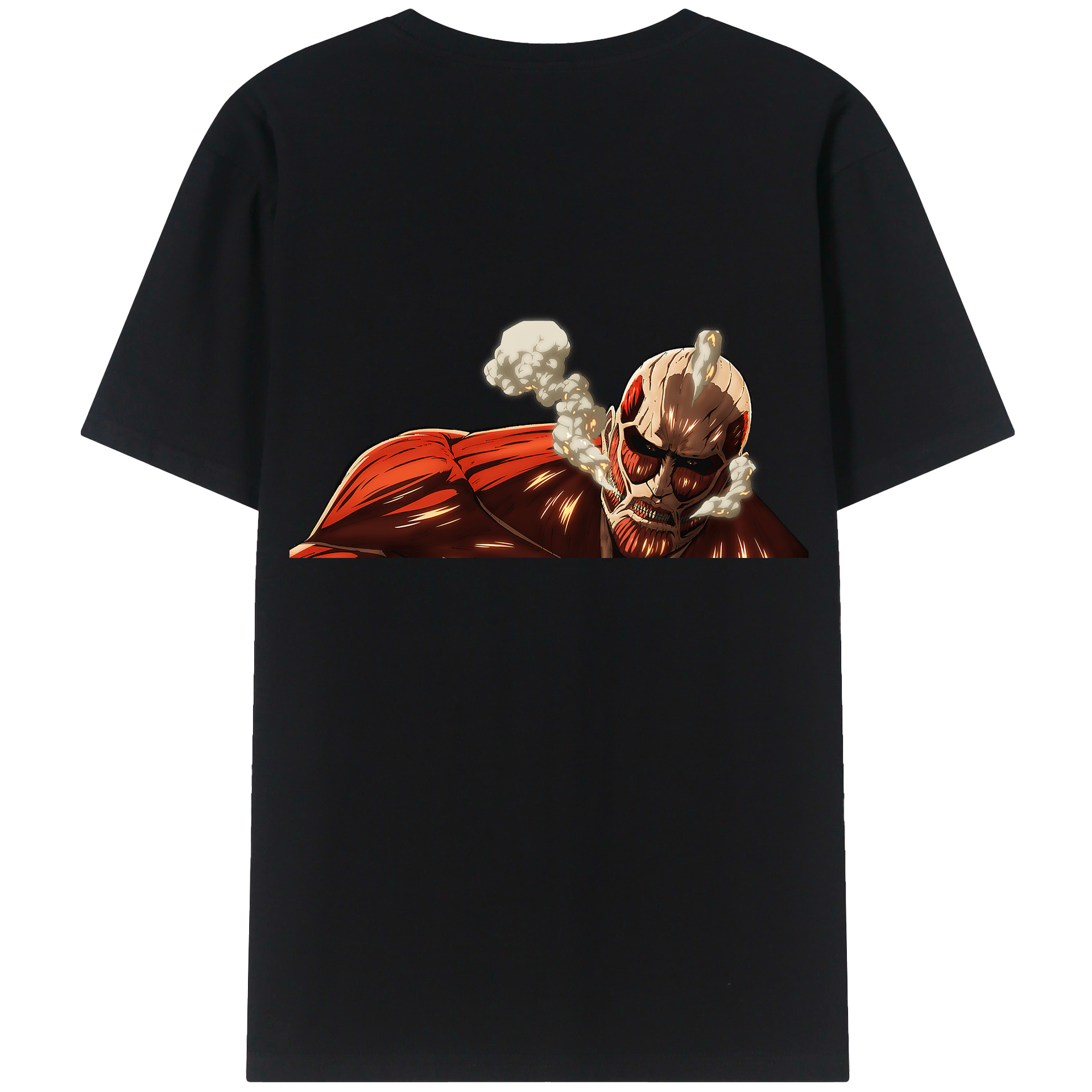 （画像用） 進撃の巨人 Attack on Titan 綿100％ メンズ半袖Tシャツ（バックプリント） 通気性