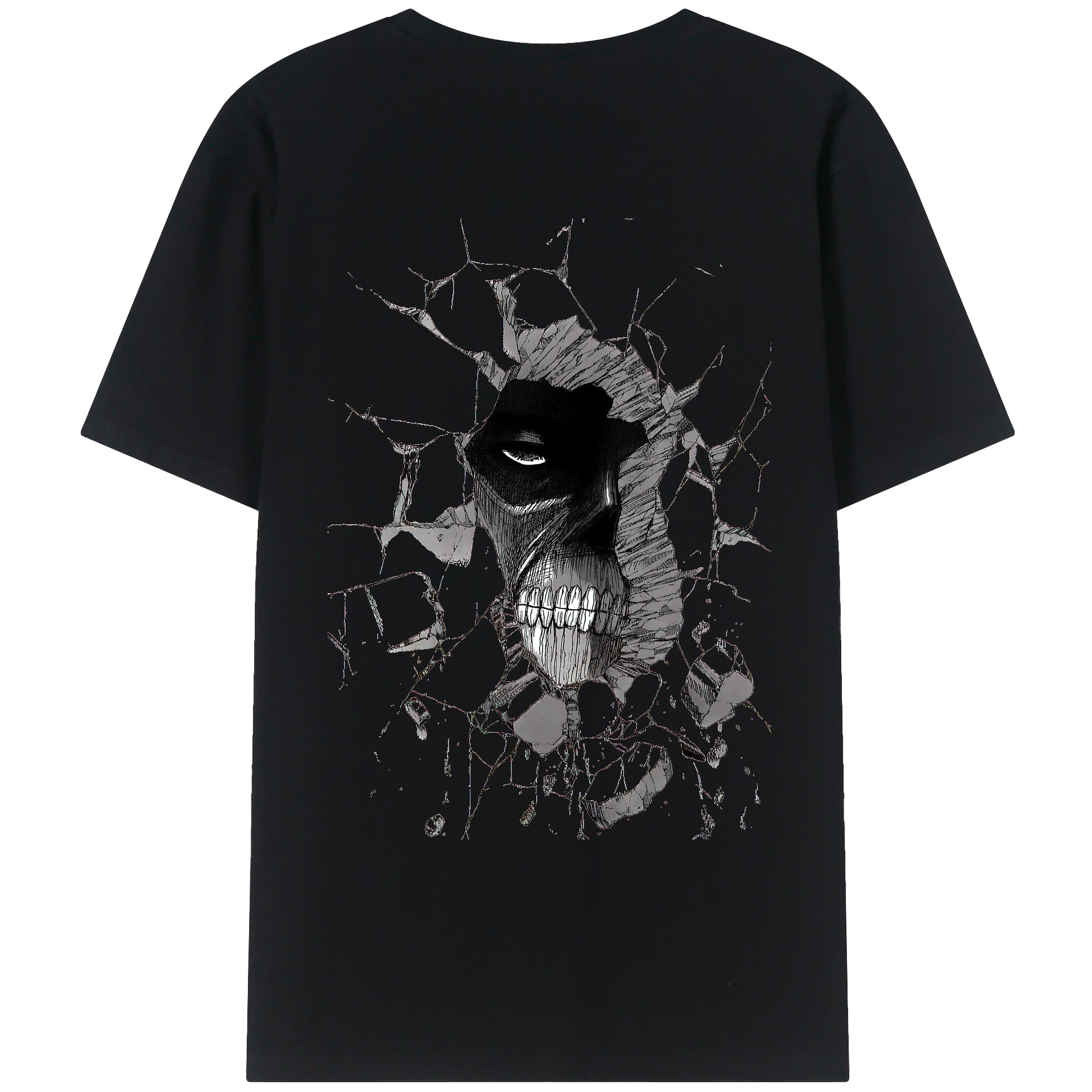 （画像用） 進撃の巨人 Attack on Titan 綿100％ メンズ半袖Tシャツ（バックプリント） 通気性