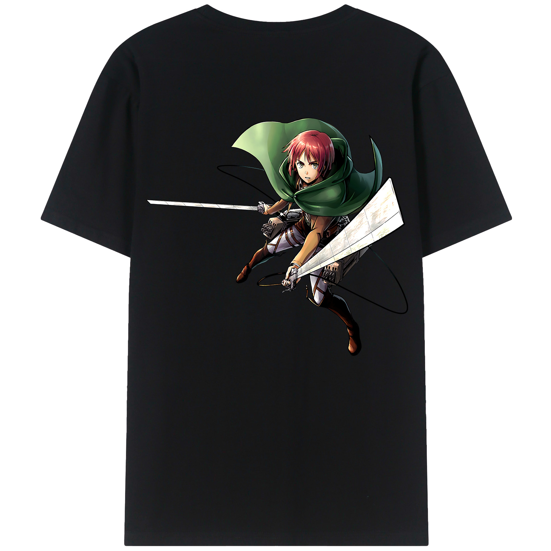 （画像用） 進撃の巨人 Attack on Titan 綿100％ メンズ半袖Tシャツ（バックプリント） 通気性