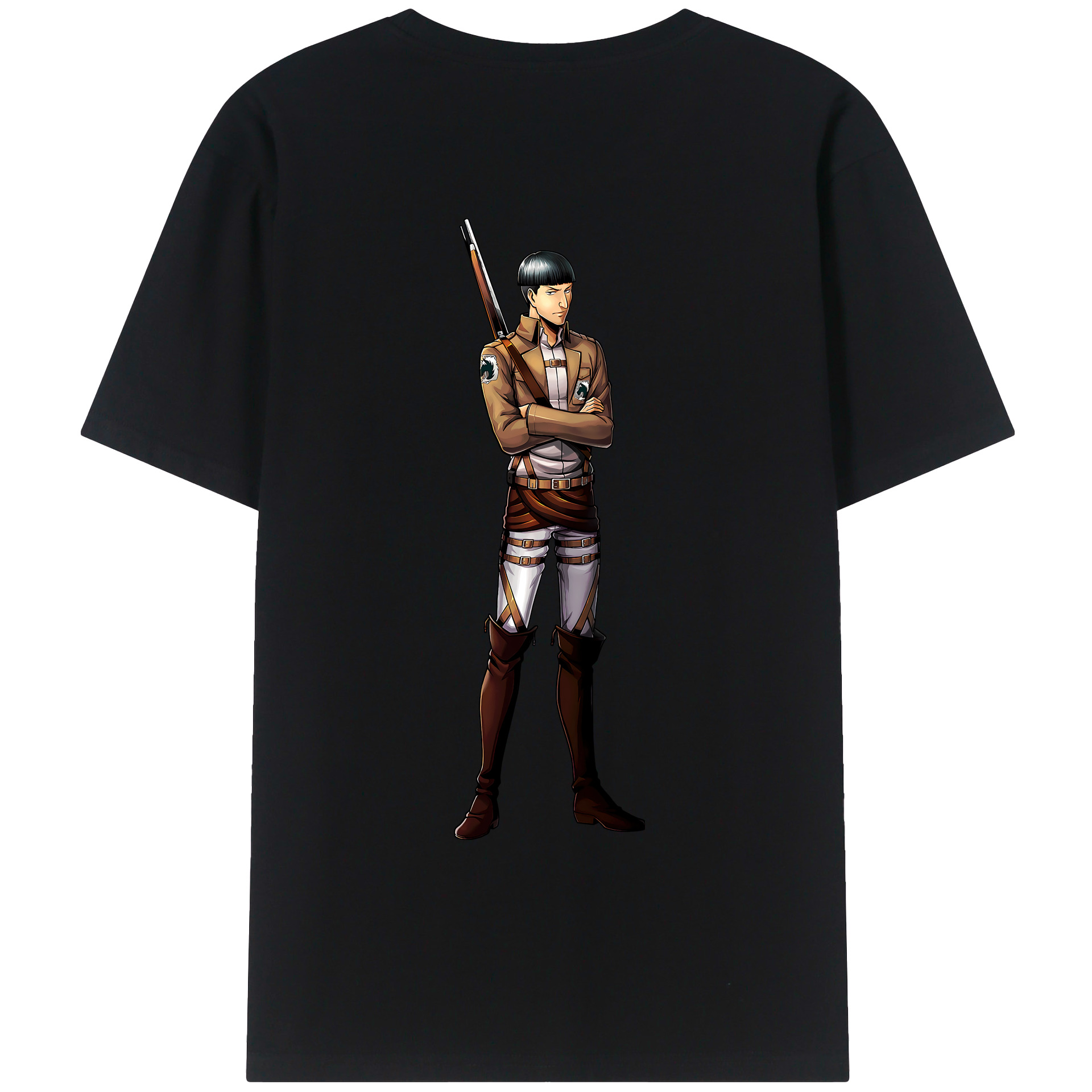 （画像用） 進撃の巨人 Attack on Titan 綿100％ メンズ半袖Tシャツ（バックプリント） 通気性