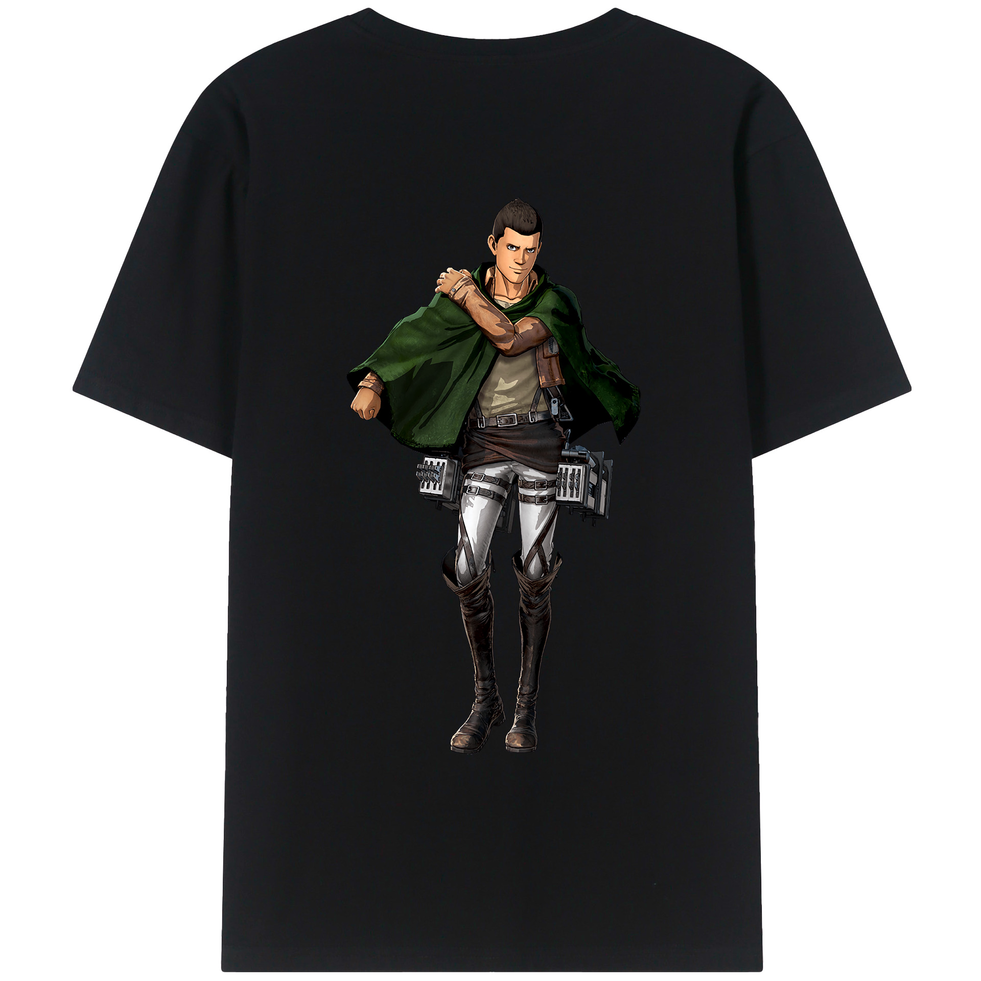 （画像用） 進撃の巨人 Attack on Titan 綿100％ メンズ半袖Tシャツ（バックプリント） 通気性