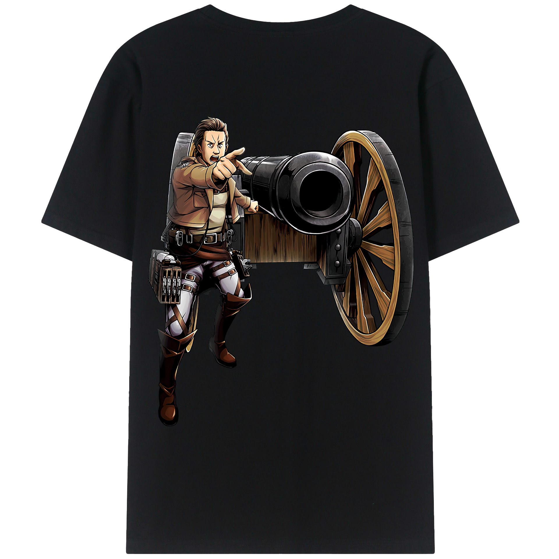 （画像用） 進撃の巨人 Attack on Titan 綿100％ メンズ半袖Tシャツ（バックプリント） 通気性