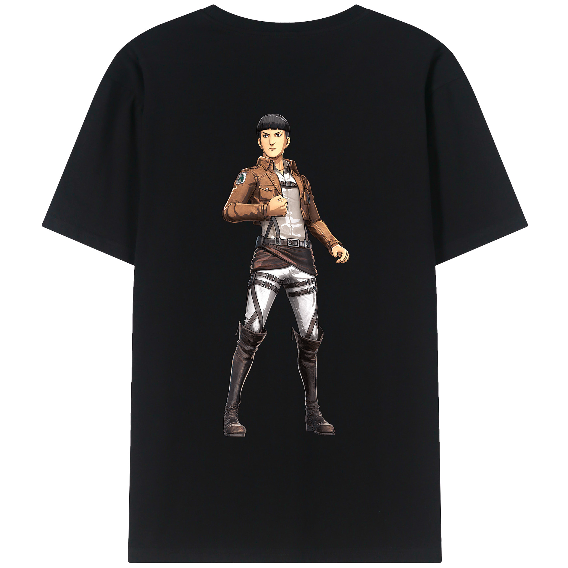 （画像用） 進撃の巨人 Attack on Titan 綿100％ メンズ半袖Tシャツ（バックプリント） 通気性