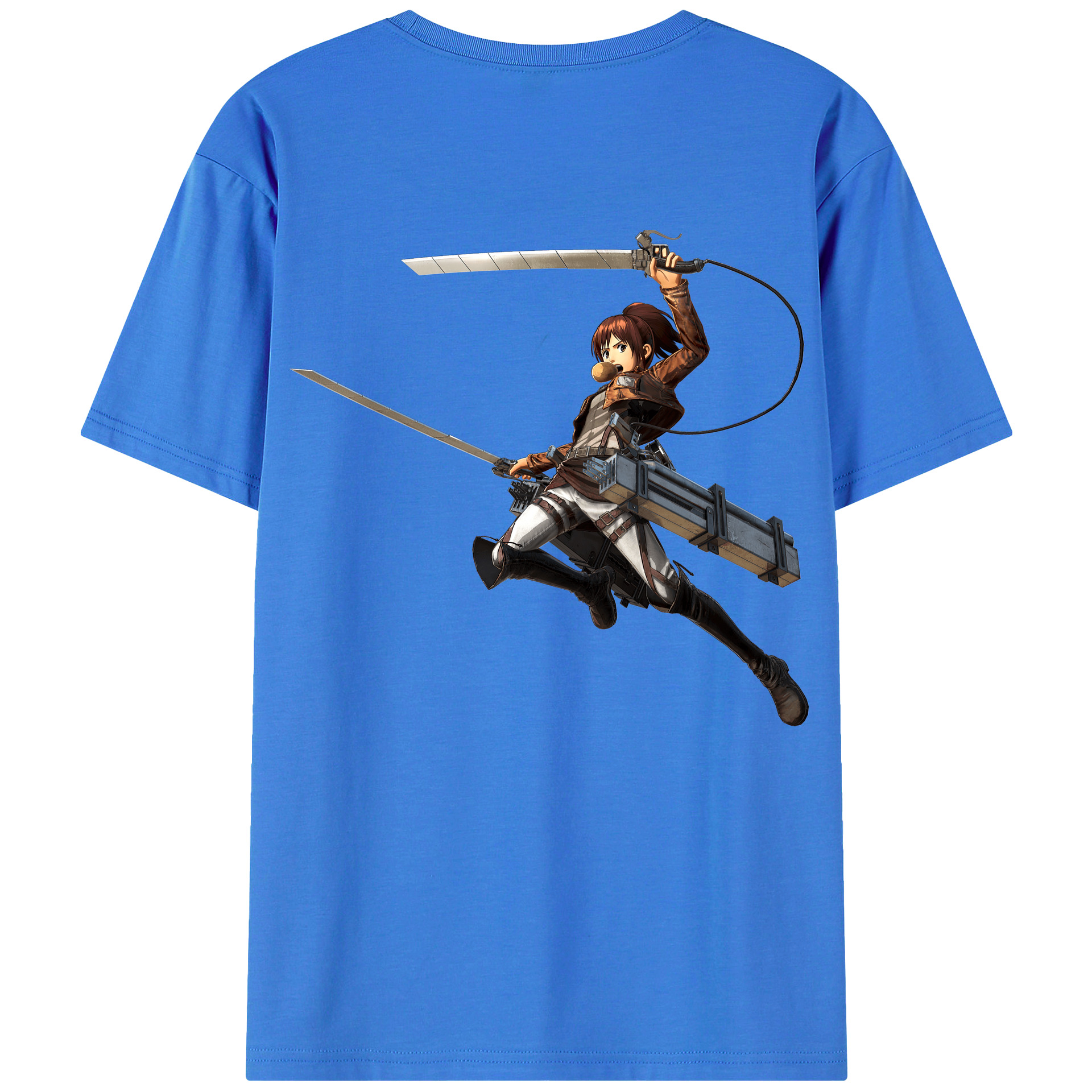 （画像用） 進撃の巨人 サシャ·ブラウス Attack on Titan Sasha Blaus 綿100％ メンズ半袖Tシャツ（バックプリント） 通気性
