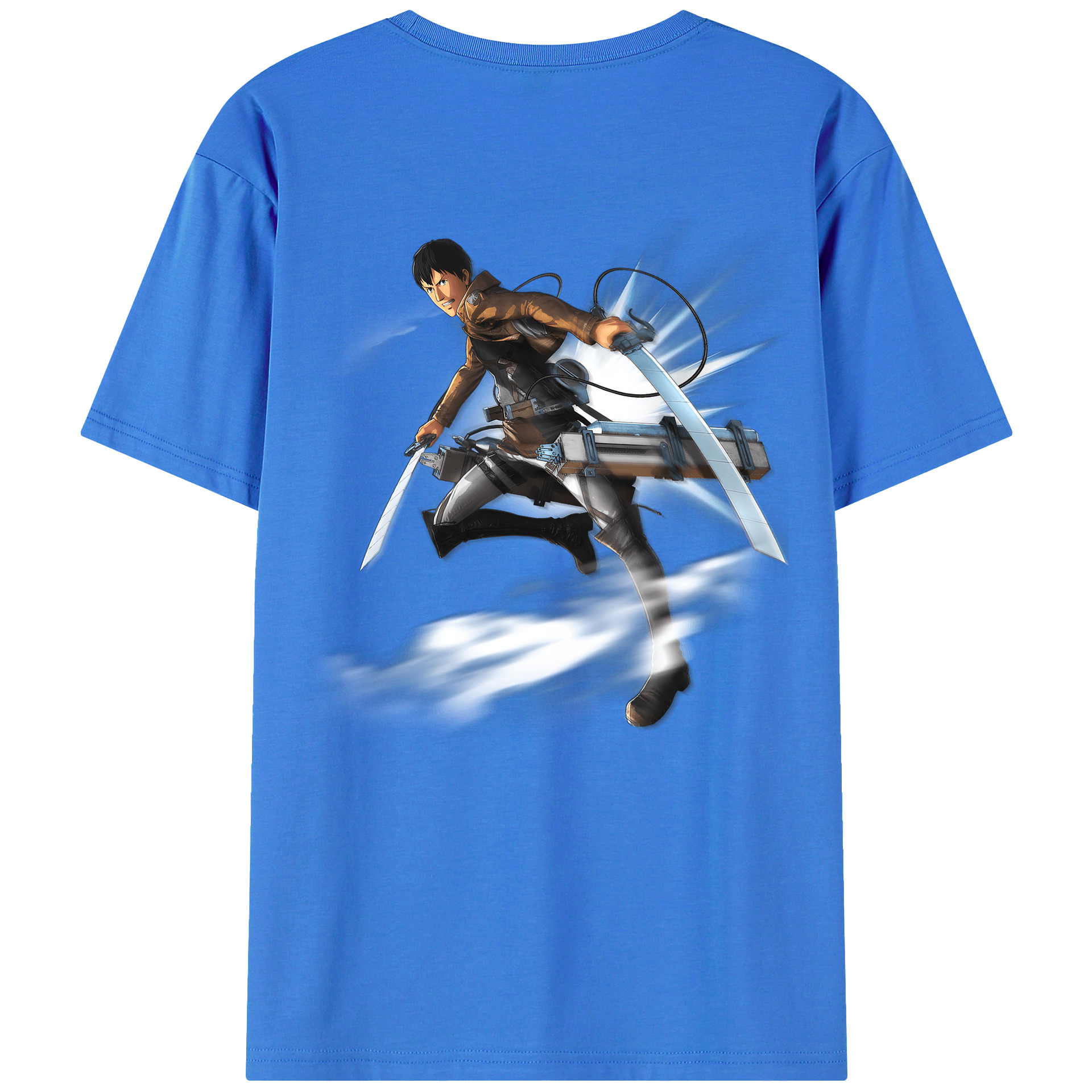 （画像用） 進撃の巨人 ベルトルト・フーバー Attack on Titan Bertholdt Hoover 綿100％ メンズ半袖Tシャツ（バックプリント） 通気性