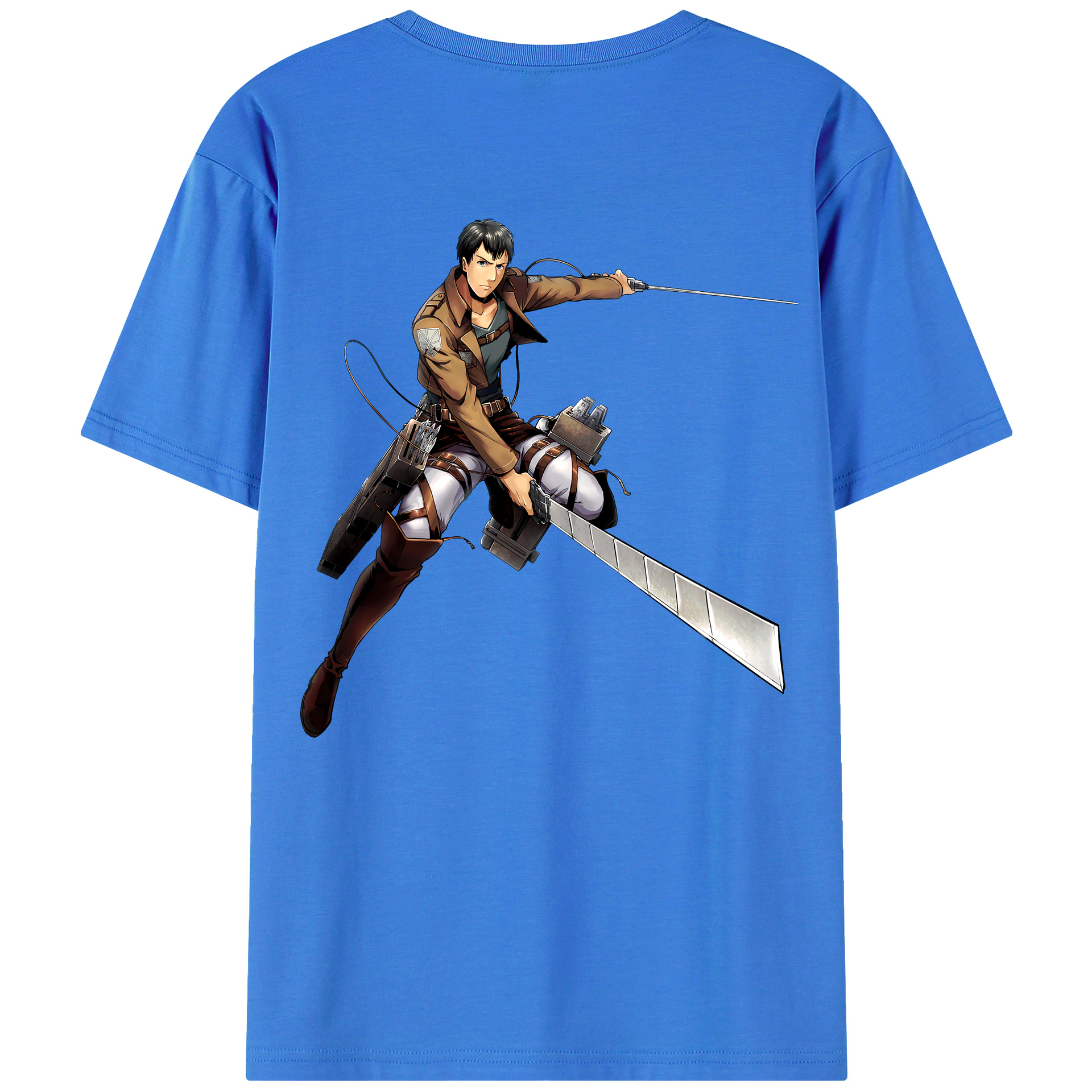 （画像用） 進撃の巨人 ベルトルト・フーバー Attack on Titan Bertholdt Hoover 綿100％ メンズ半袖Tシャツ（バックプリント） 通気性