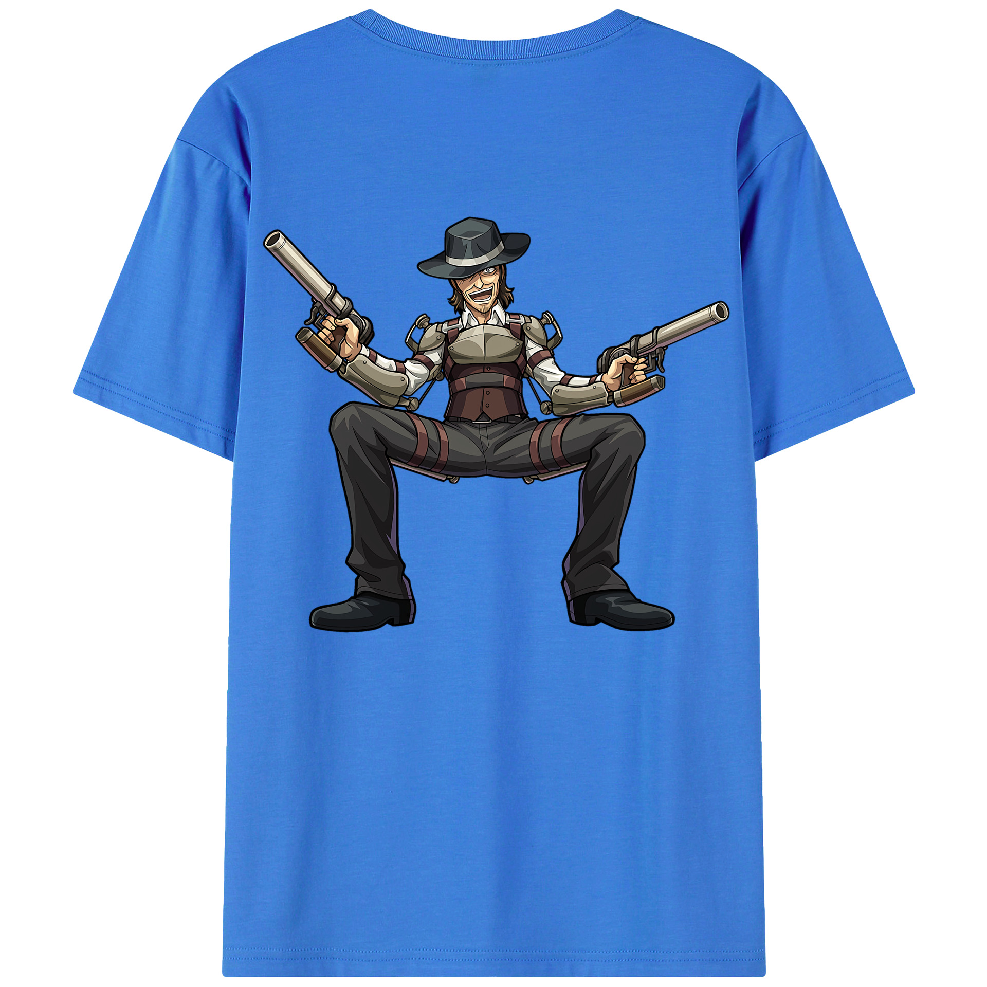 （画像用） 進撃の巨人 ケニー·アッカーマン Attack on Titan Kenny Ackerman 綿100％ メンズ半袖Tシャツ（バックプリント） 通気性
