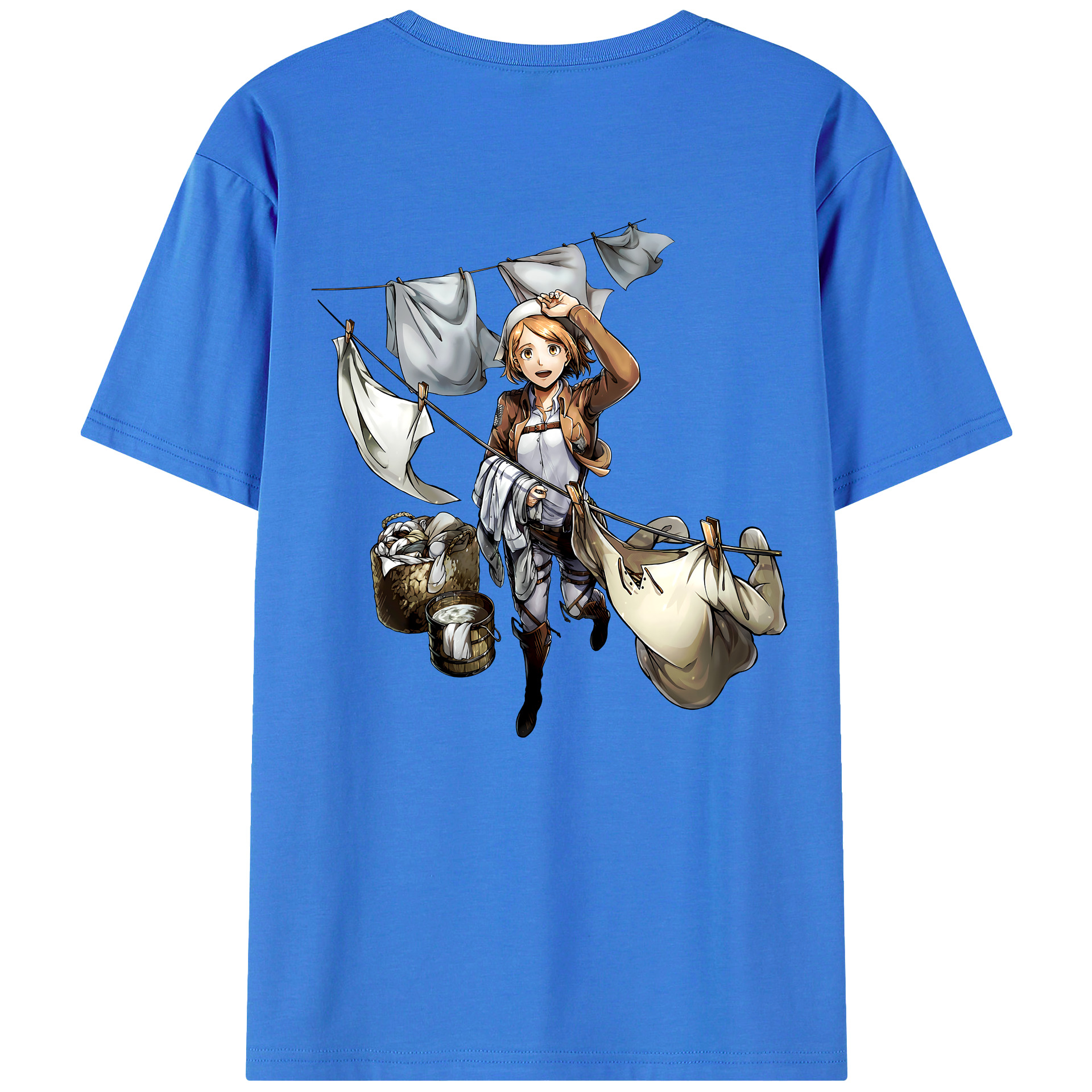 （画像用） 進撃の巨人 ペトラ·ラル Attack on Titan Petra Rall 綿100％ メンズ半袖Tシャツ（バックプリント） 通気性