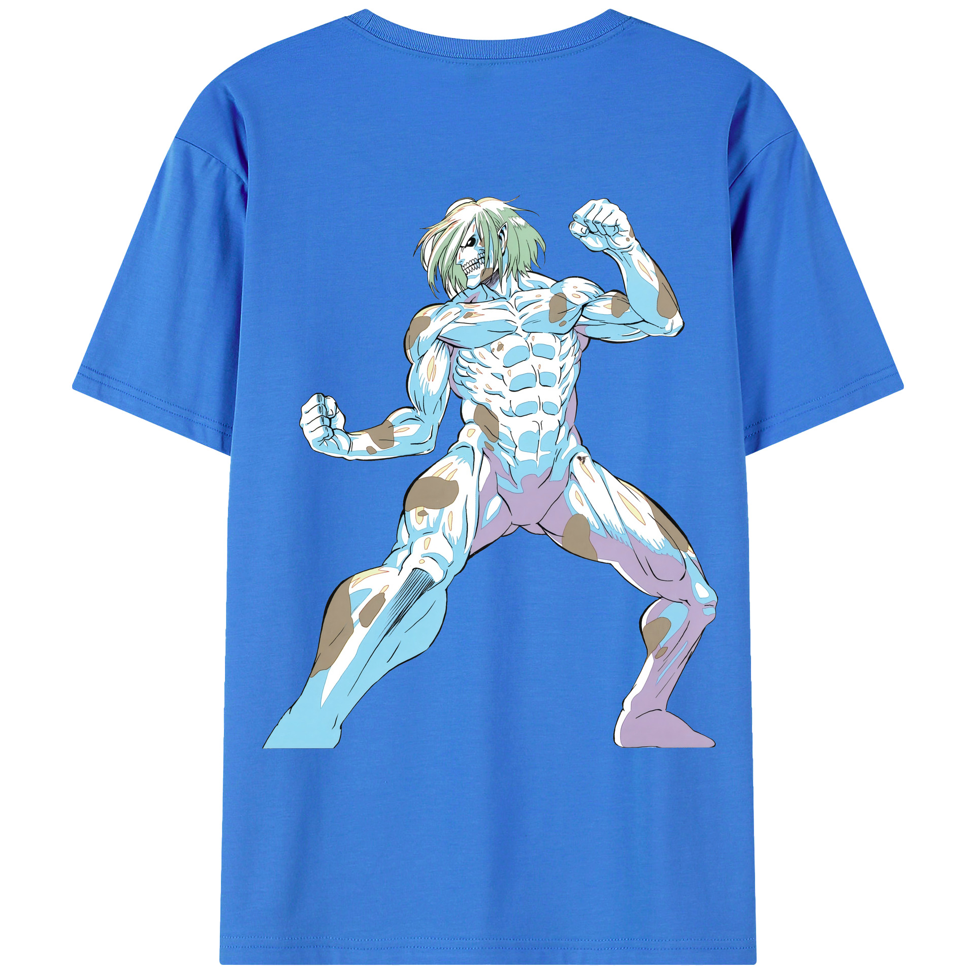 （画像用） 進撃の巨人 Attack on Titan 綿100％ メンズ半袖Tシャツ（バックプリント） 通気性