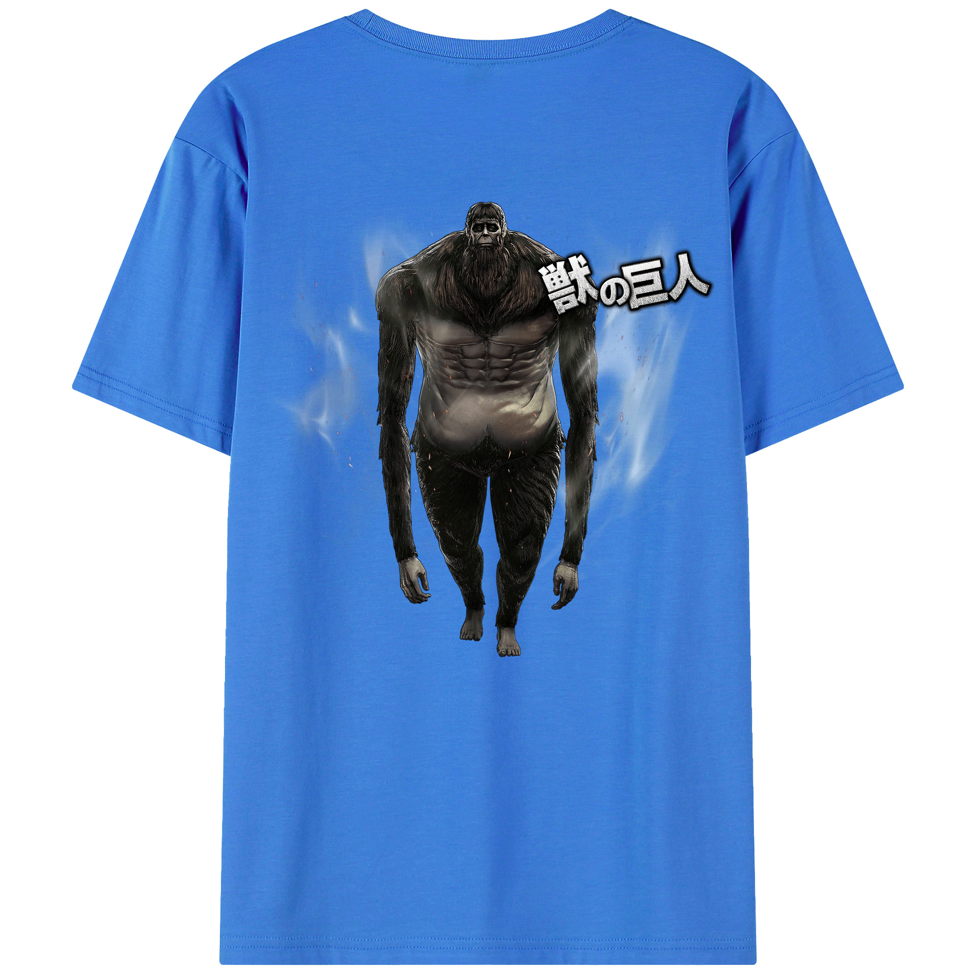 （画像用） 進撃の巨人 Attack on Titan 綿100％ メンズ半袖Tシャツ（バックプリント） 通気性