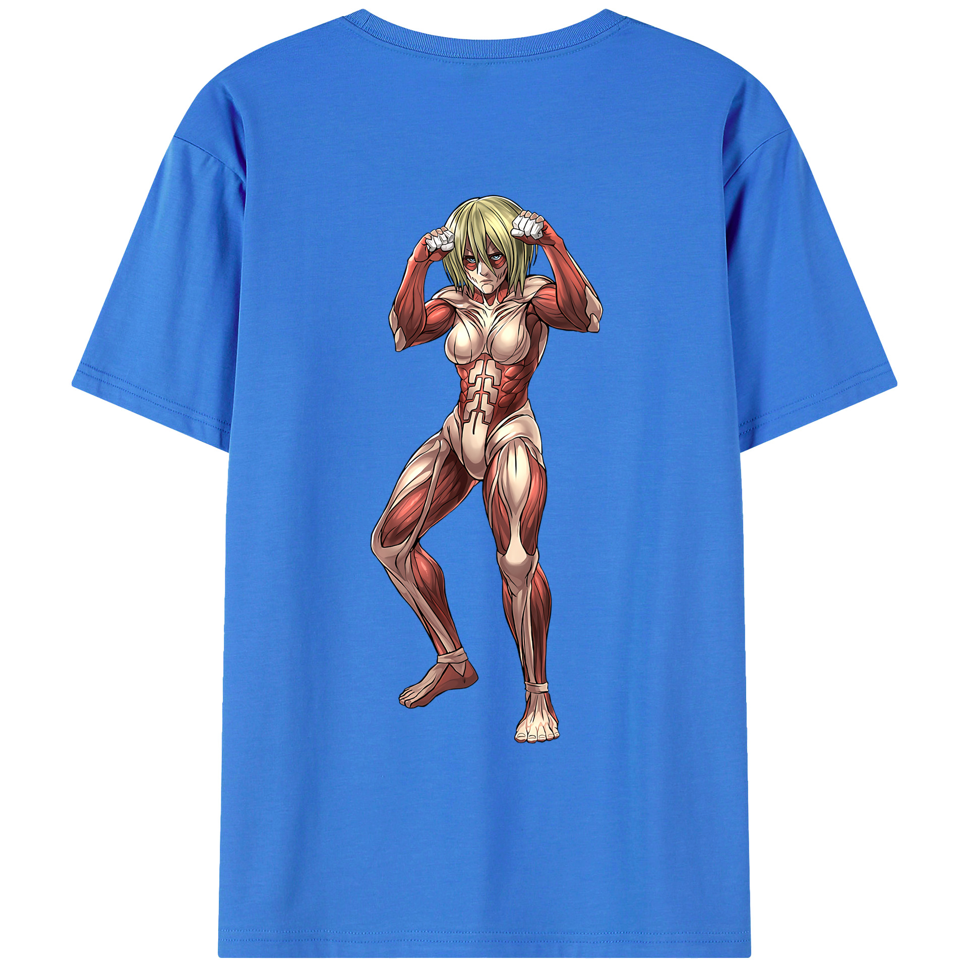 （画像用） 進撃の巨人 Attack on Titan 綿100％ メンズ半袖Tシャツ（バックプリント） 通気性