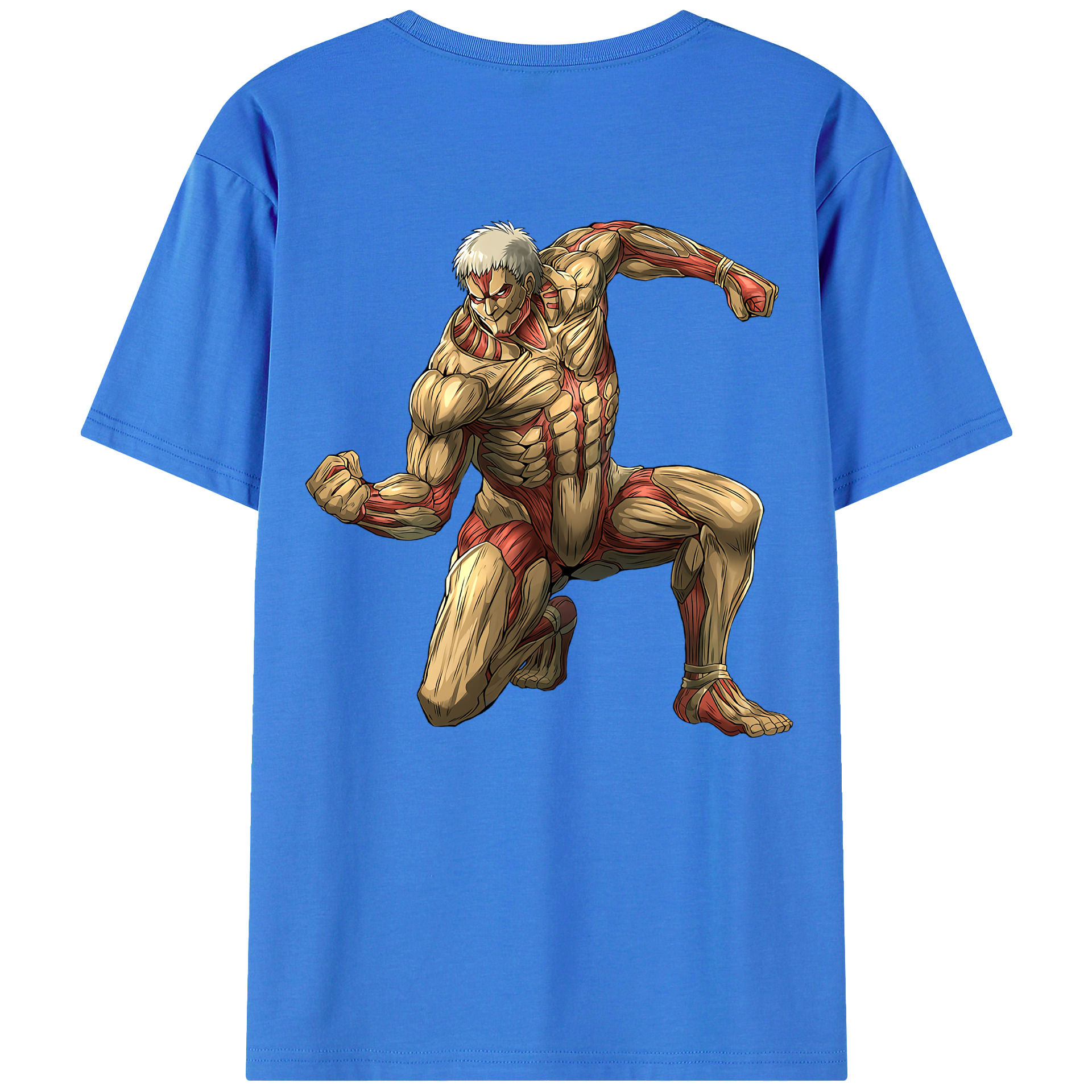（画像用） 進撃の巨人 Attack on Titan 綿100％ メンズ半袖Tシャツ（バックプリント） 通気性