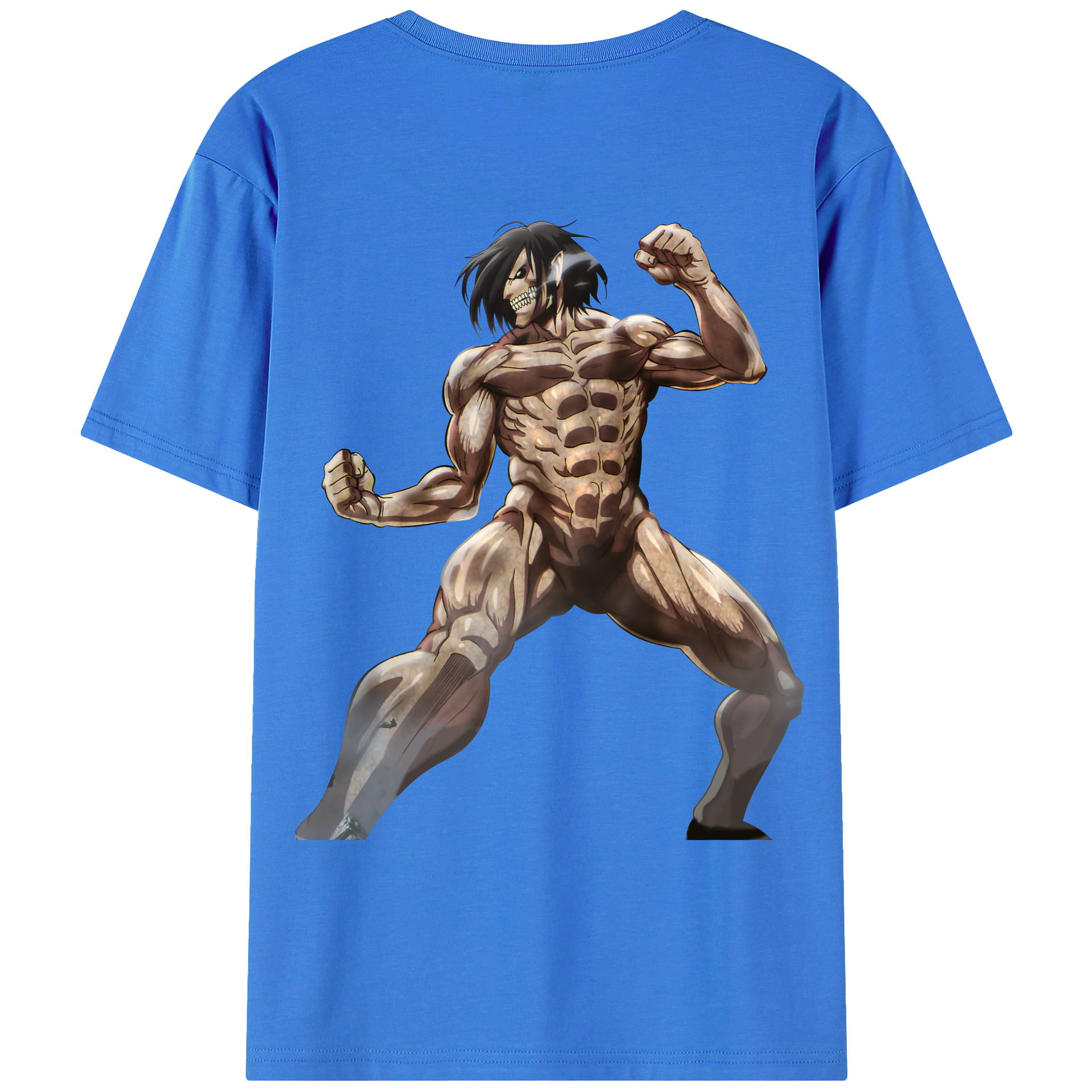 （画像用） 進撃の巨人 Attack on Titan 綿100％ メンズ半袖Tシャツ（バックプリント） 通気性