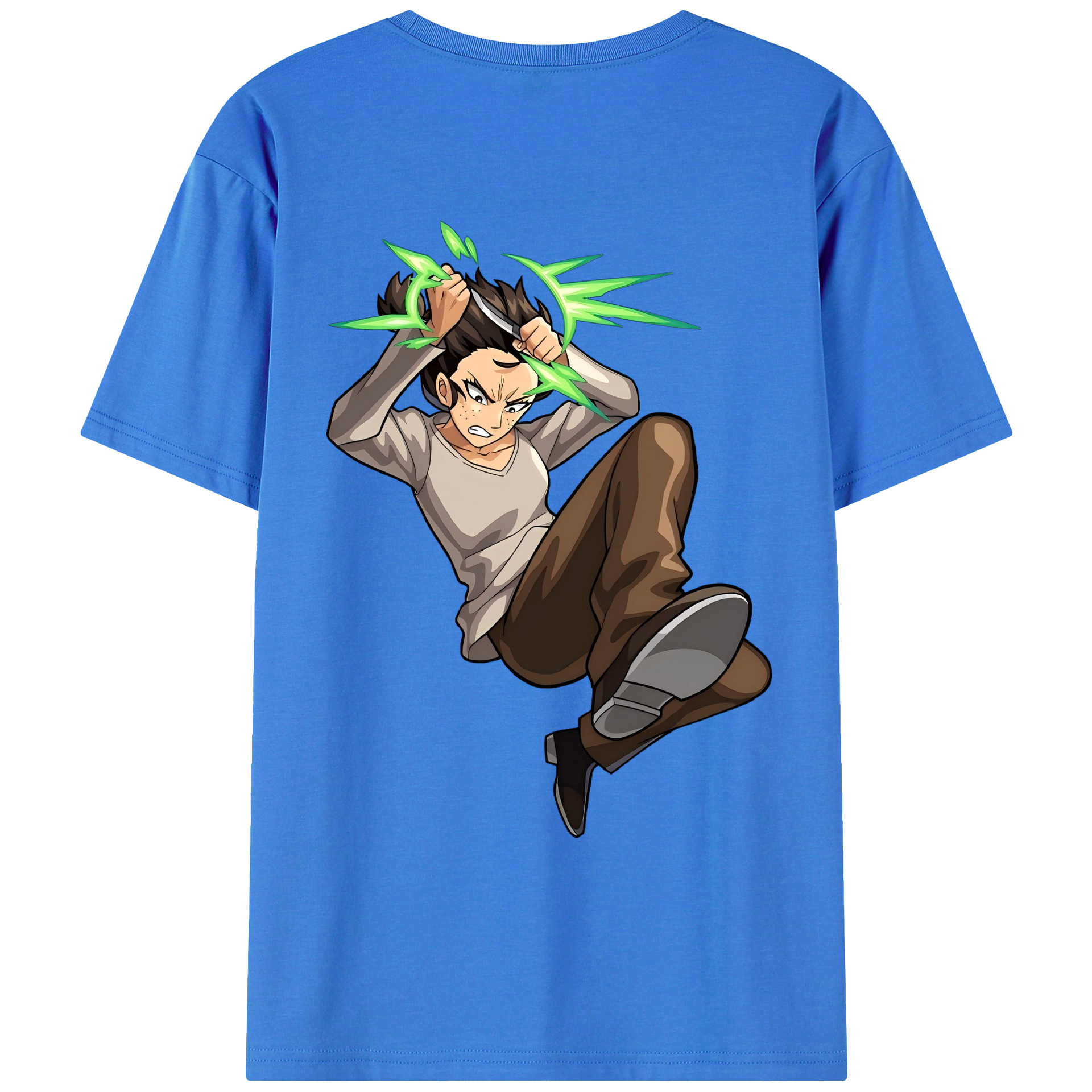 （画像用） 進撃の巨人 Attack on Titan 綿100％ メンズ半袖Tシャツ（バックプリント） 通気性
