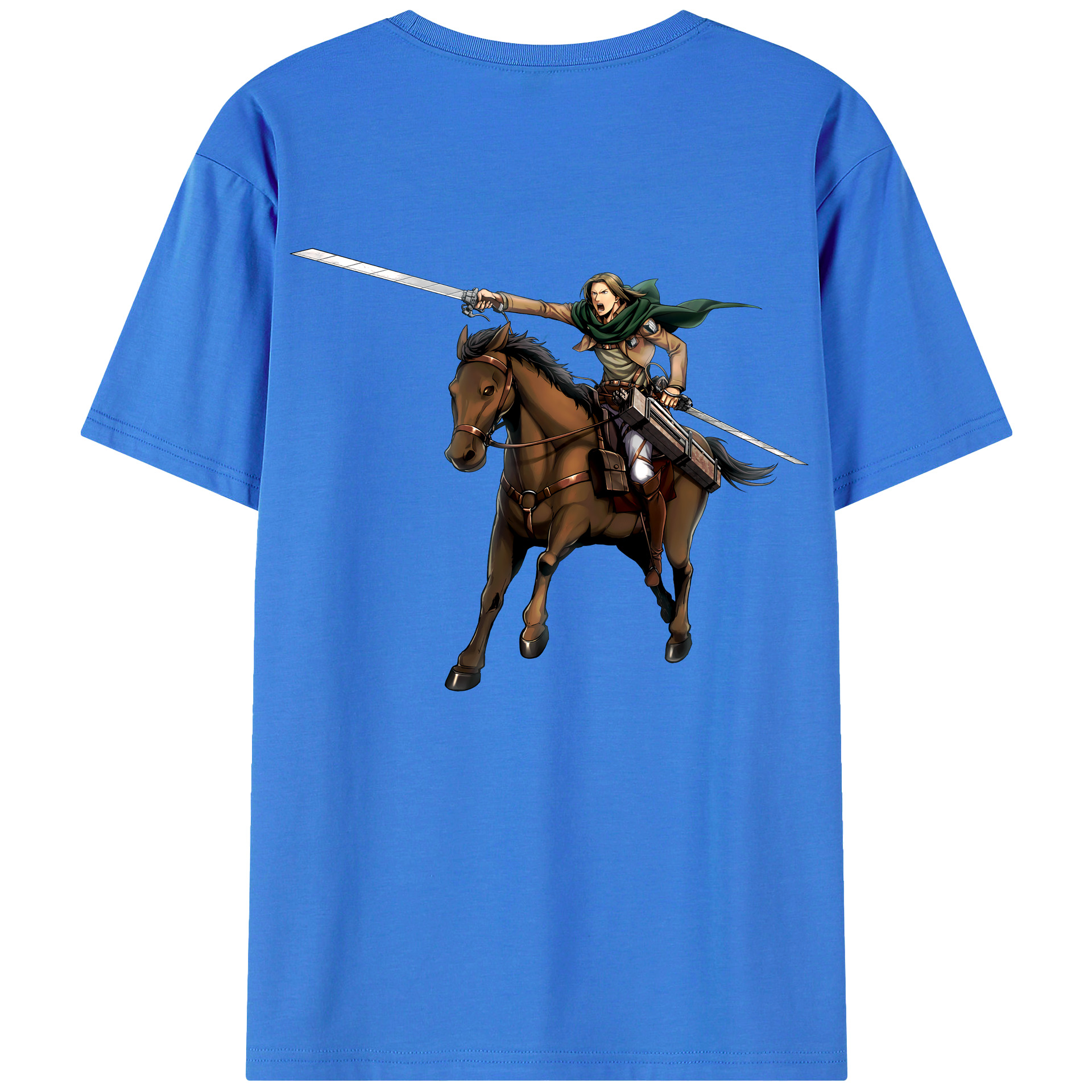 （画像用） 進撃の巨人 Attack on Titan 綿100％ メンズ半袖Tシャツ（バックプリント） 通気性