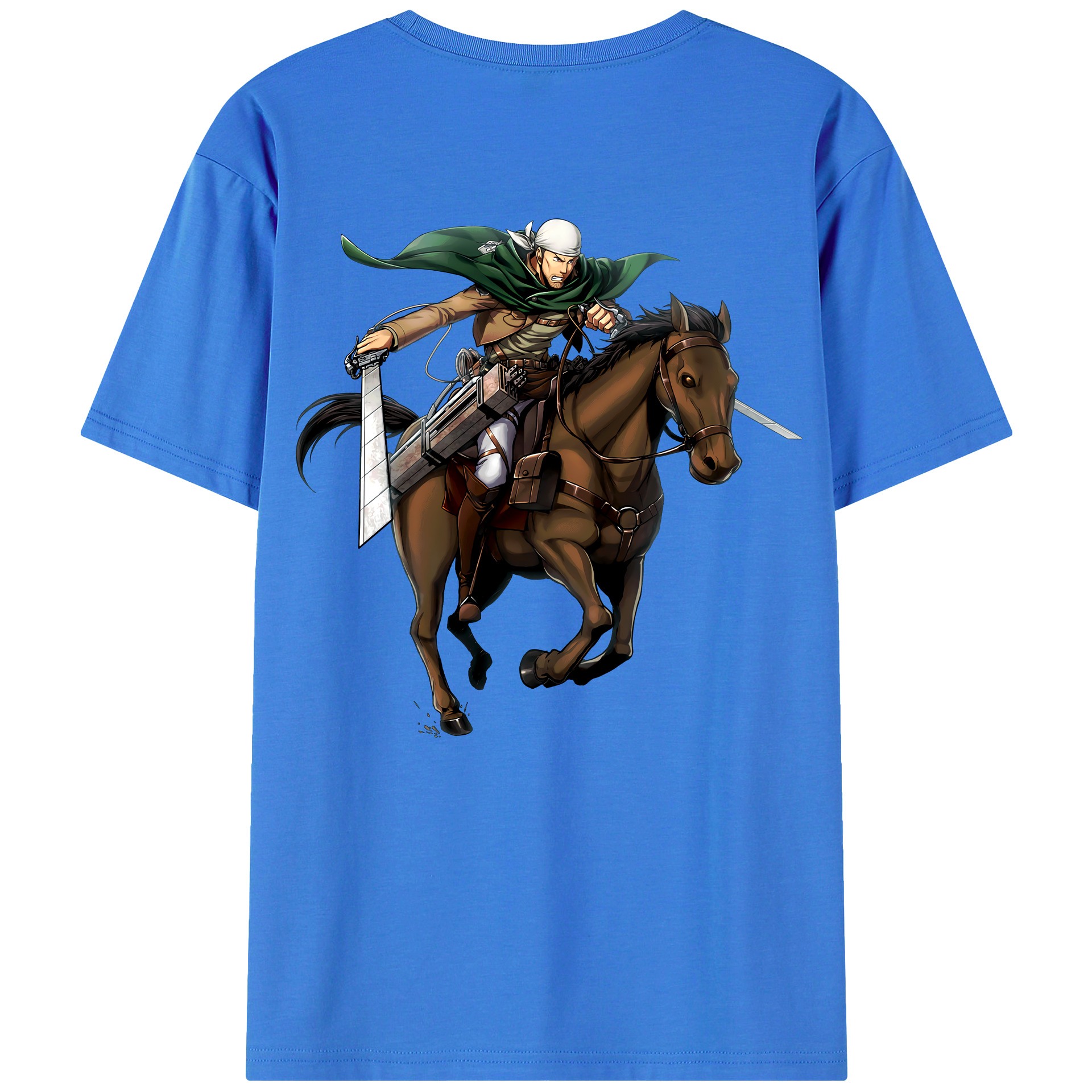 （画像用） 進撃の巨人 Attack on Titan 綿100％ メンズ半袖Tシャツ（バックプリント） 通気性